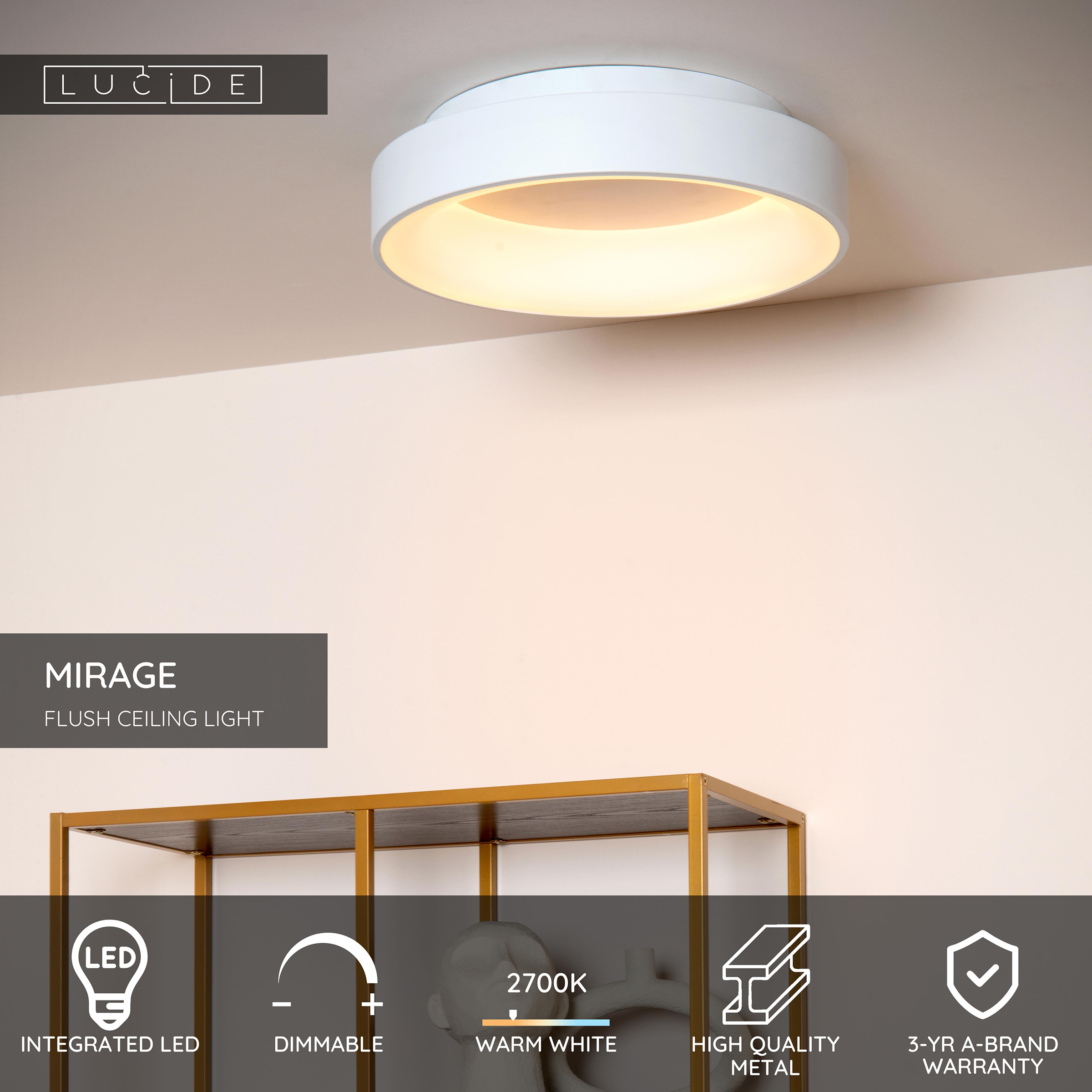 Mirage Ceiling Lamp Iron White 45 cm
