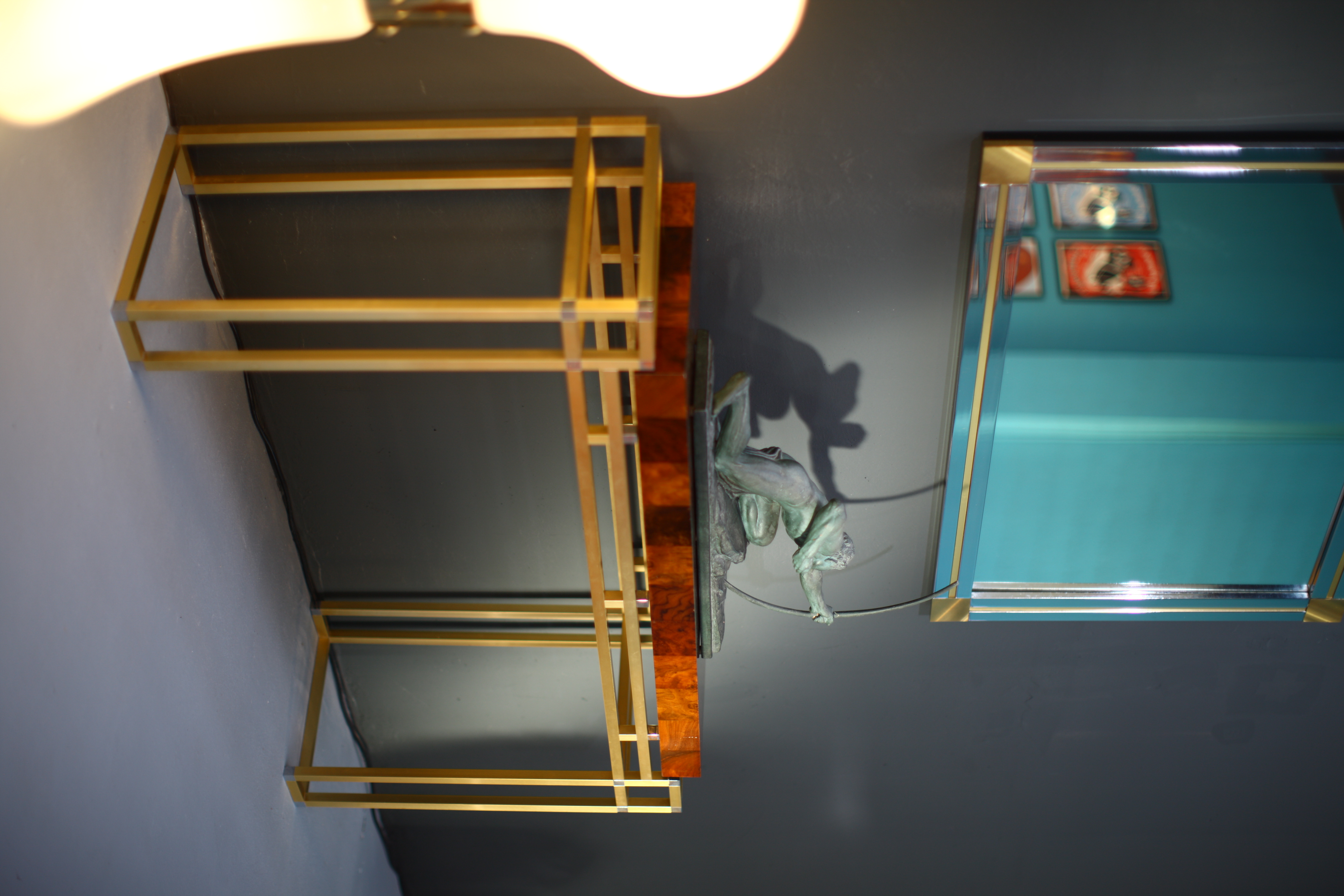 Console table brass 1970s