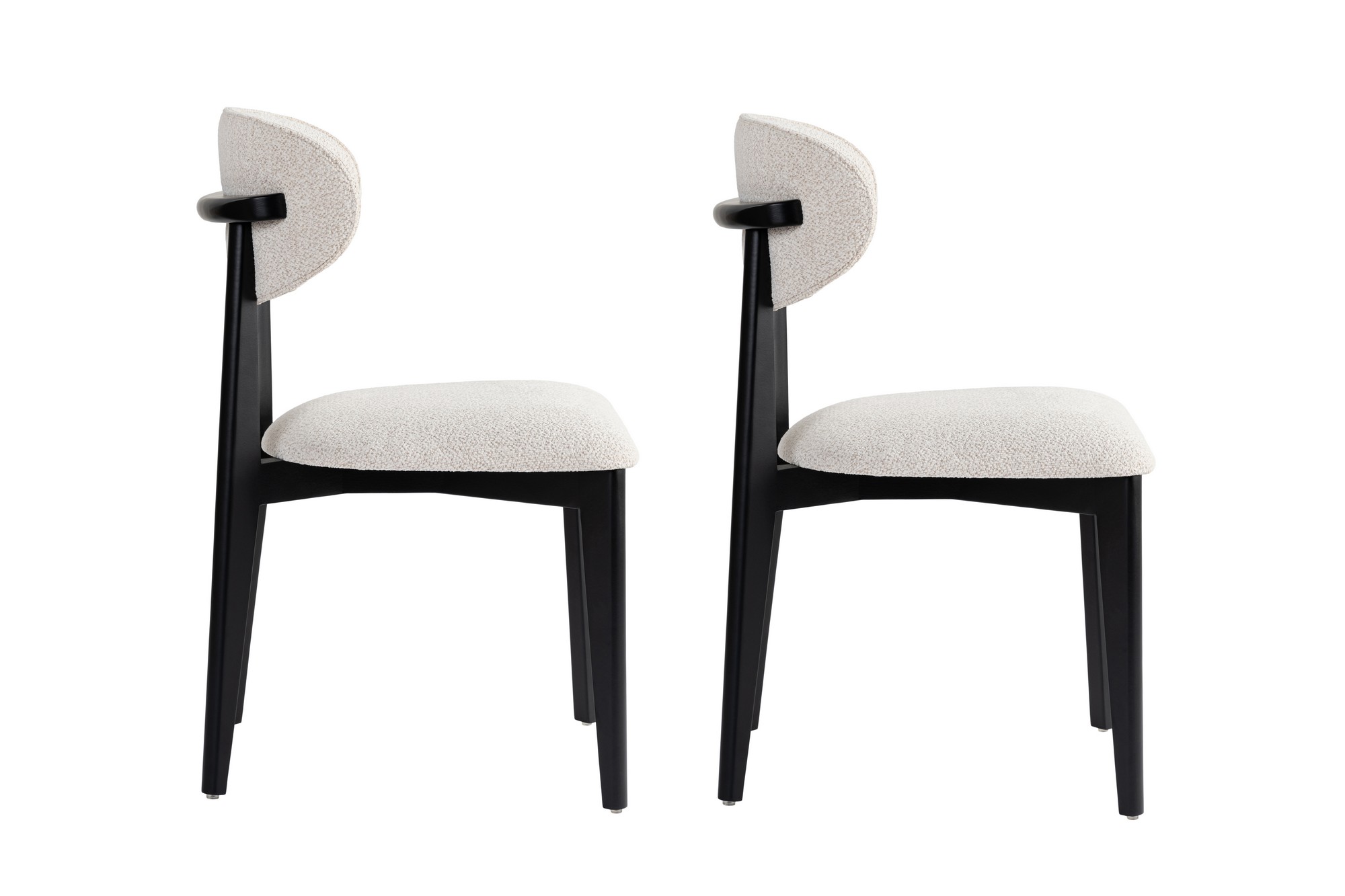 2x Lionte Dining Chair Wood Veneer White