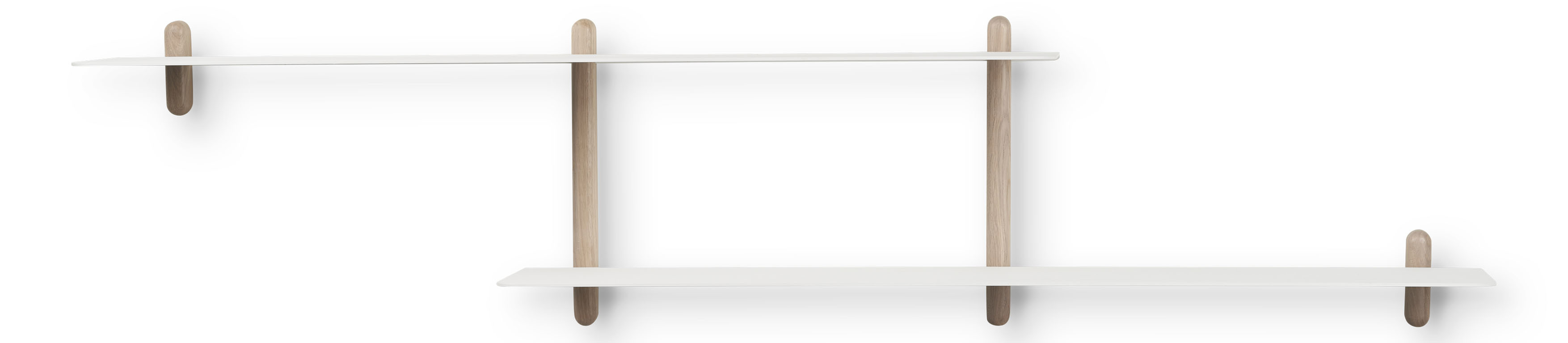 Nivo Large Shelf Wood AluminiumBrown