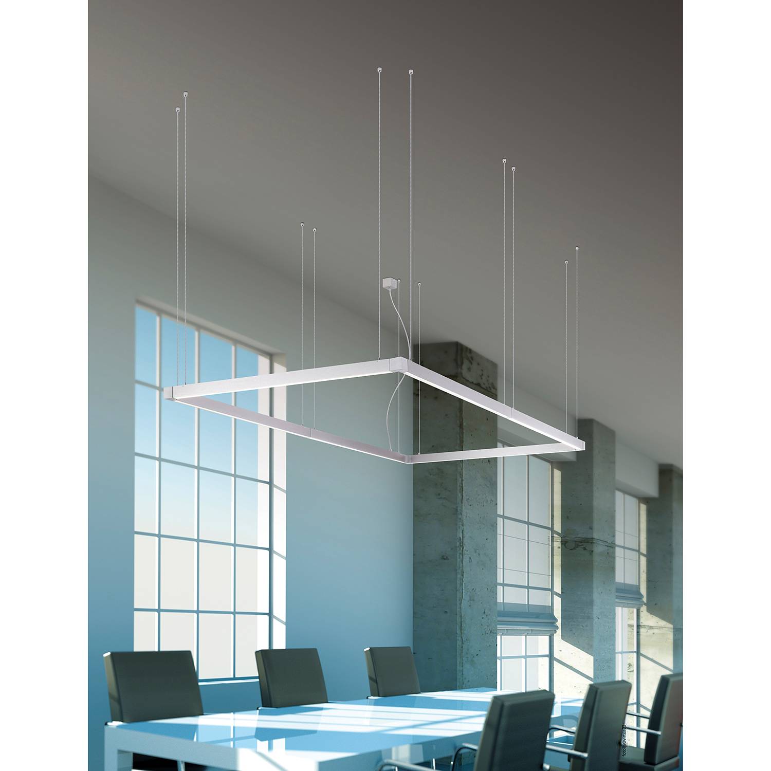 LED pendant luminaire Snake II Acrylic glass Steel