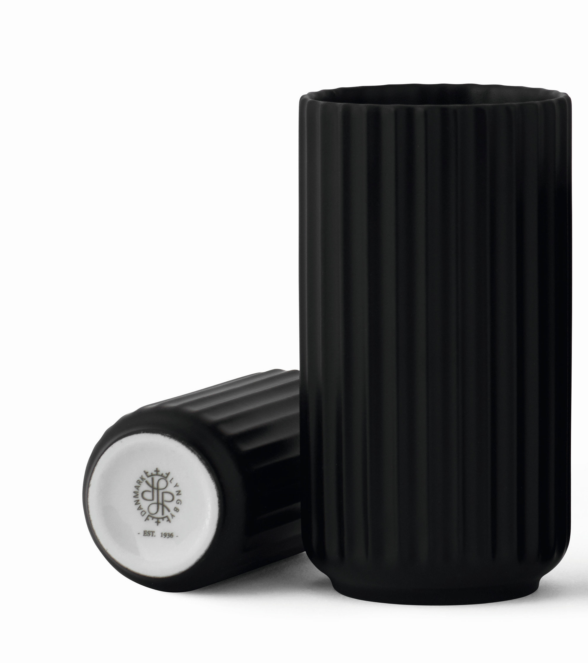 Lyngby Porzellanvase Schwarz