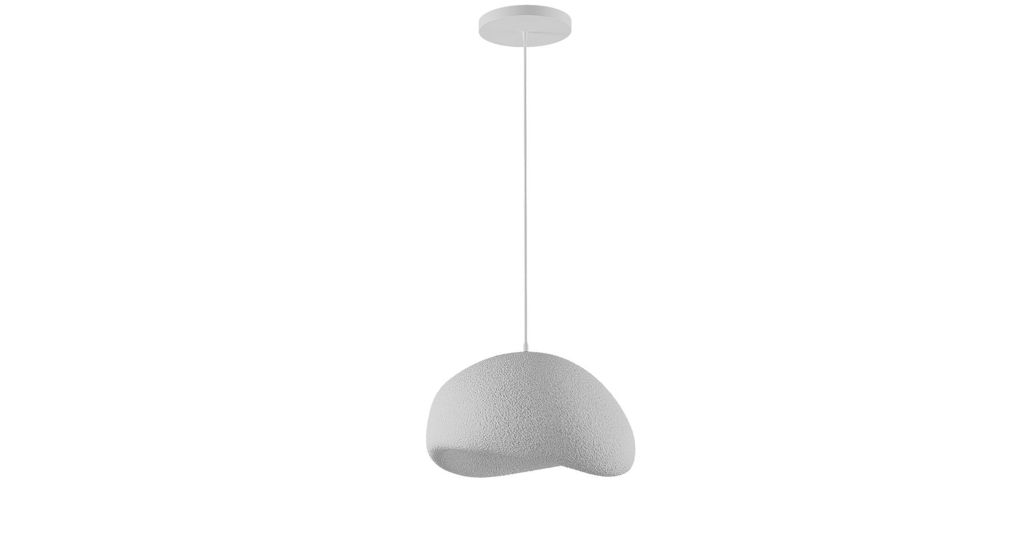 1-Flammig Wabi Sabi Emberstill Pendelleuchte Weiß