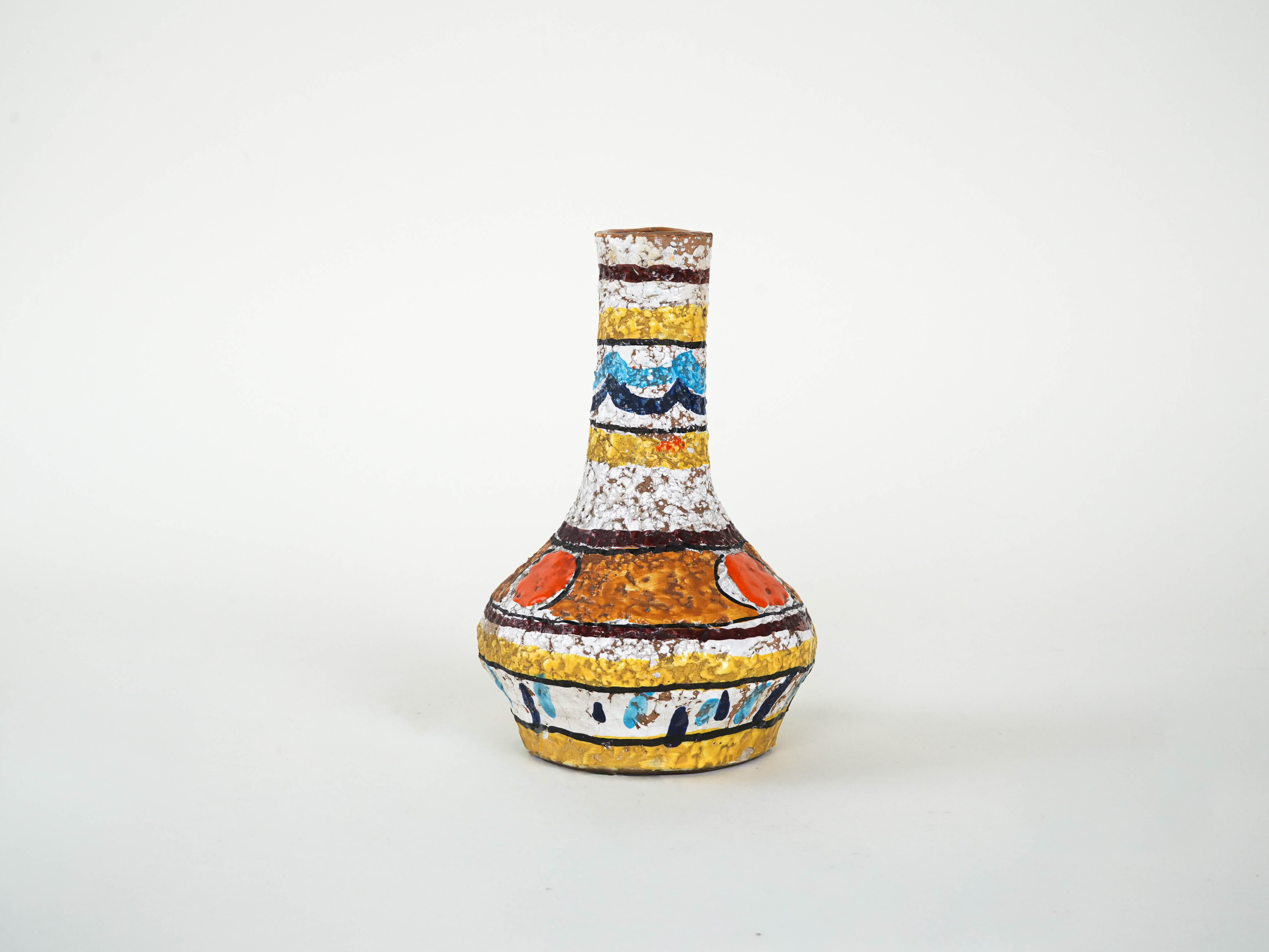 Keramikvase Mehrfarbig 1960er Jahre