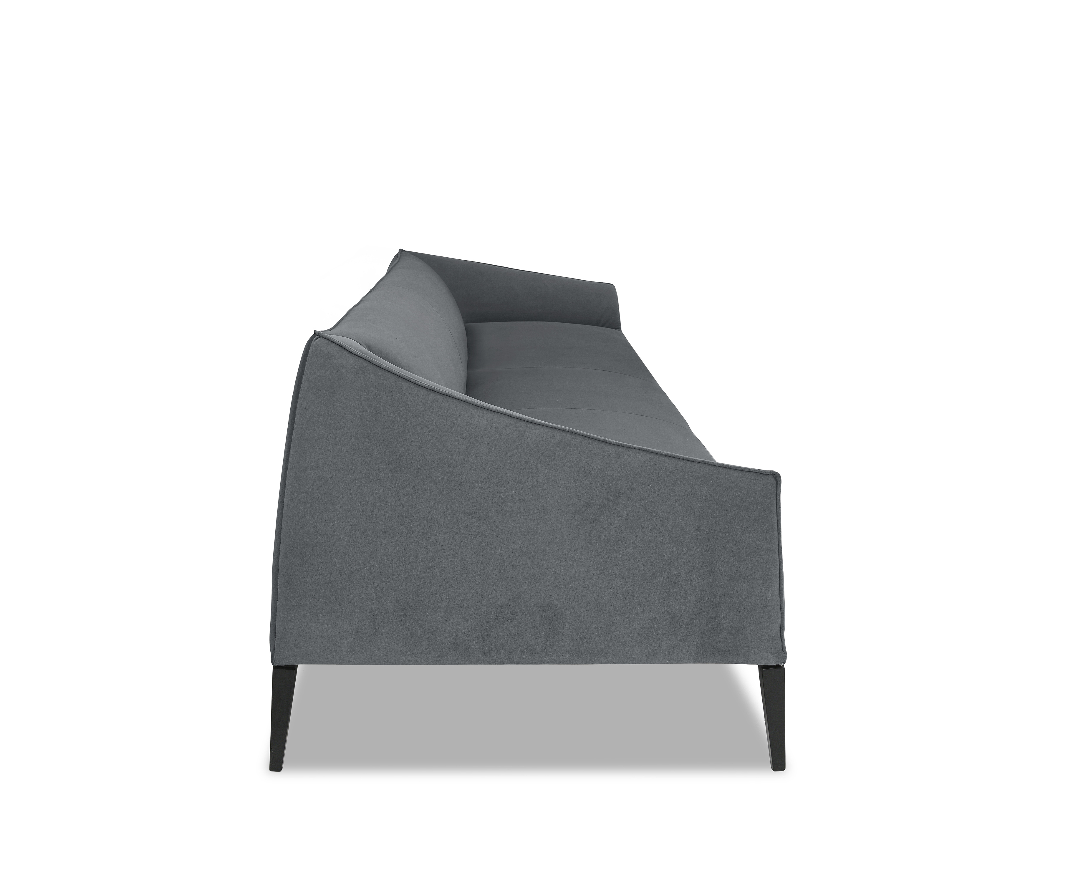 Dolce Sofa 3-Sitzer Samt Grau