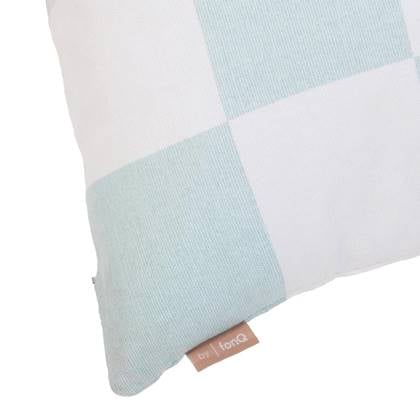 Cushion Textile Blue Plaid