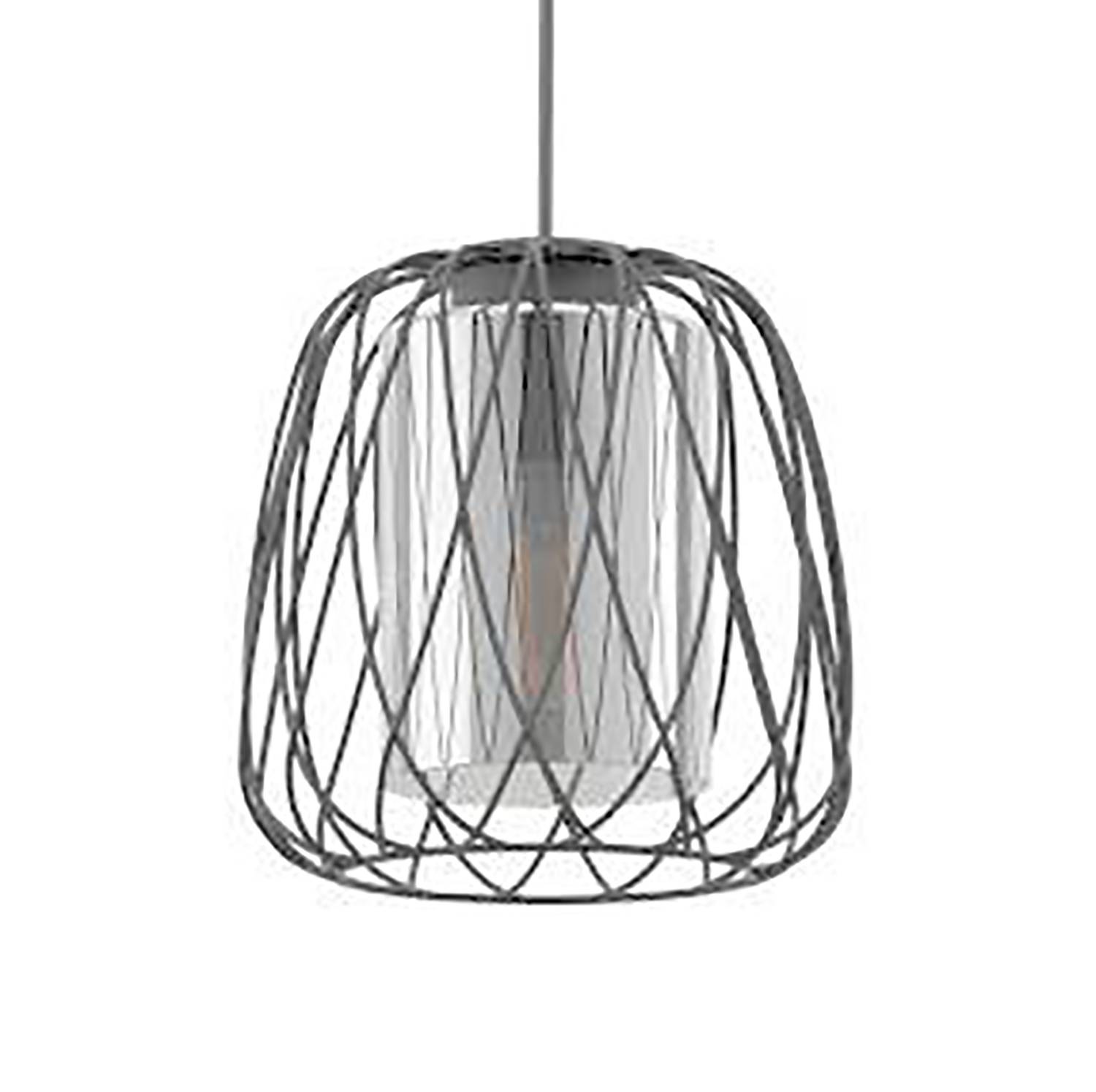Pendant lamp Floresta I smoked glass black