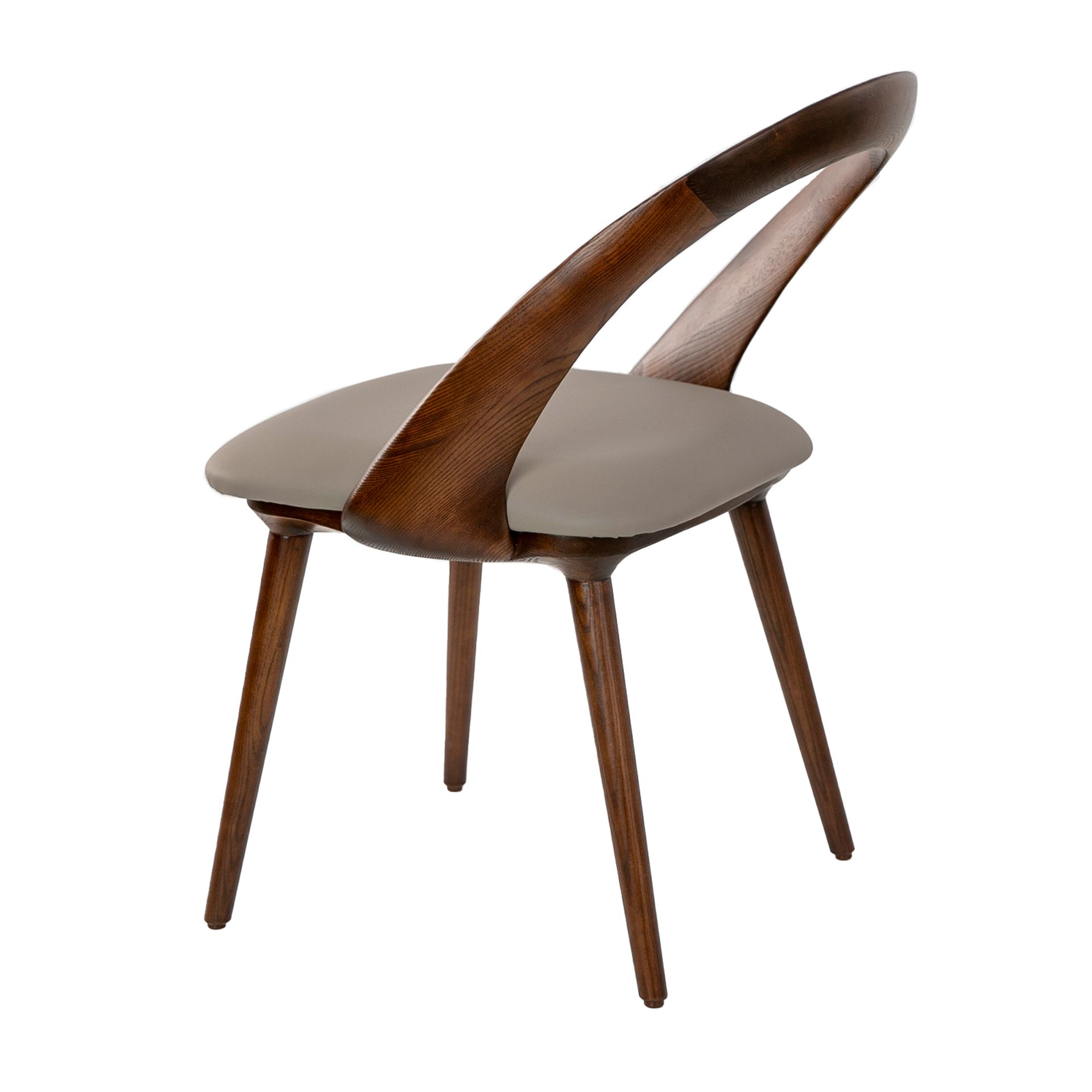 Dining chair faux leather gray