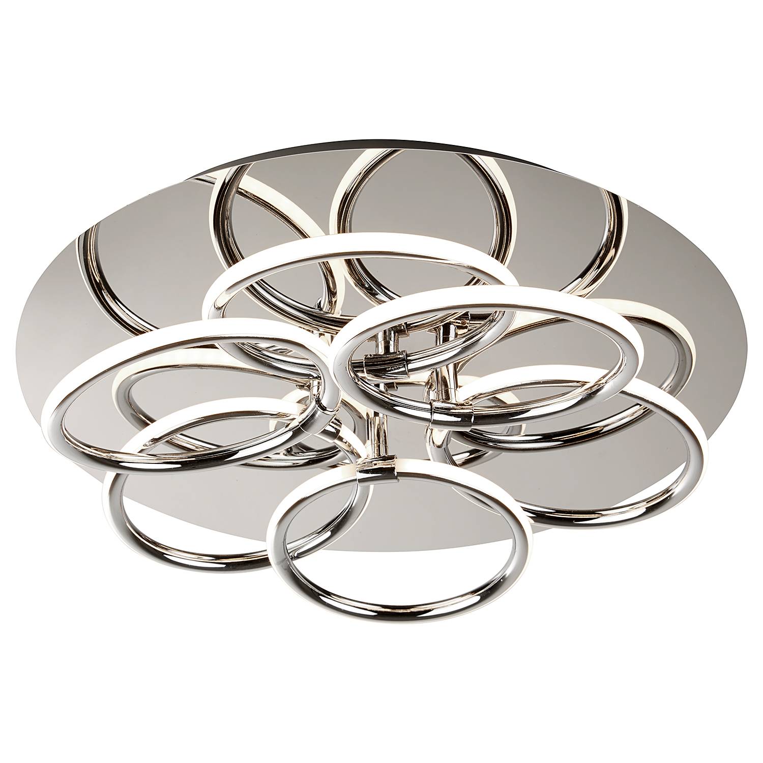 Deckenleuchte Ring Edelstahl Silber