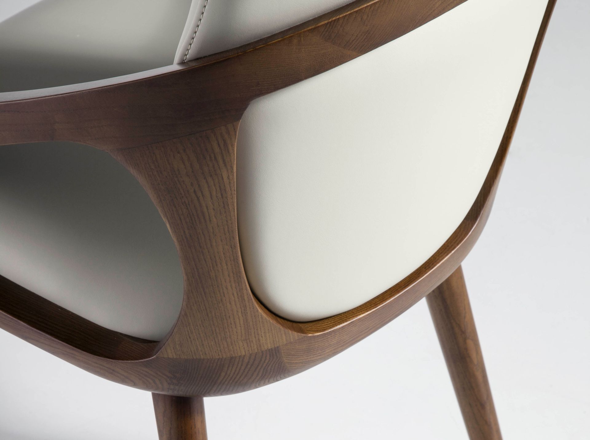 Dining chair faux leather cream