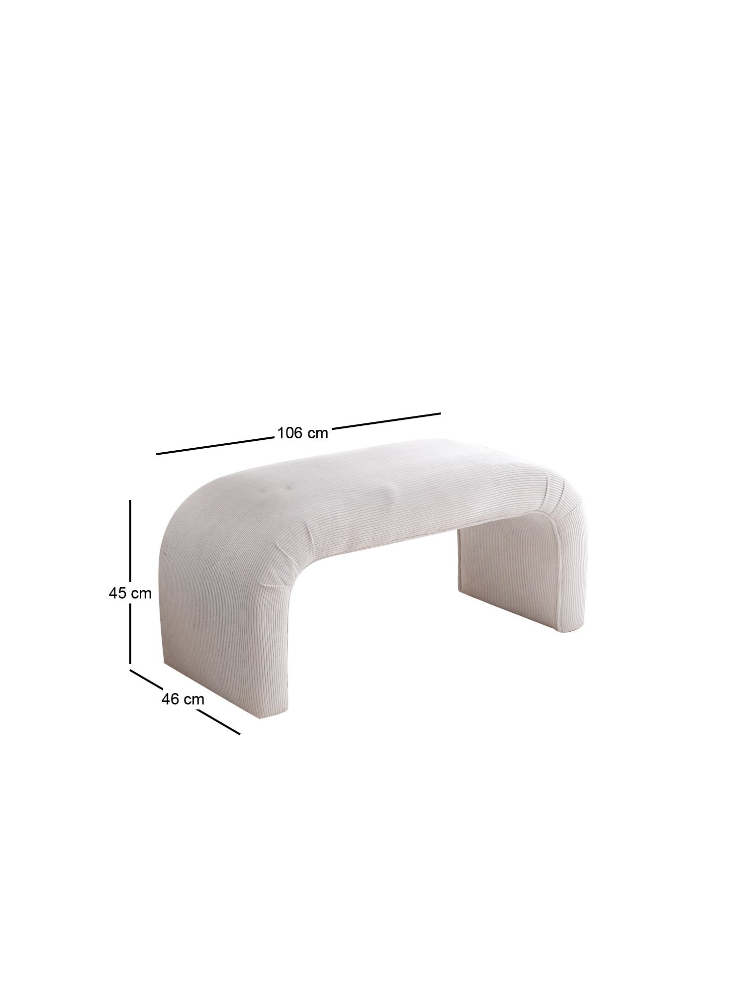 Nu Fitilli Hocker Weiß