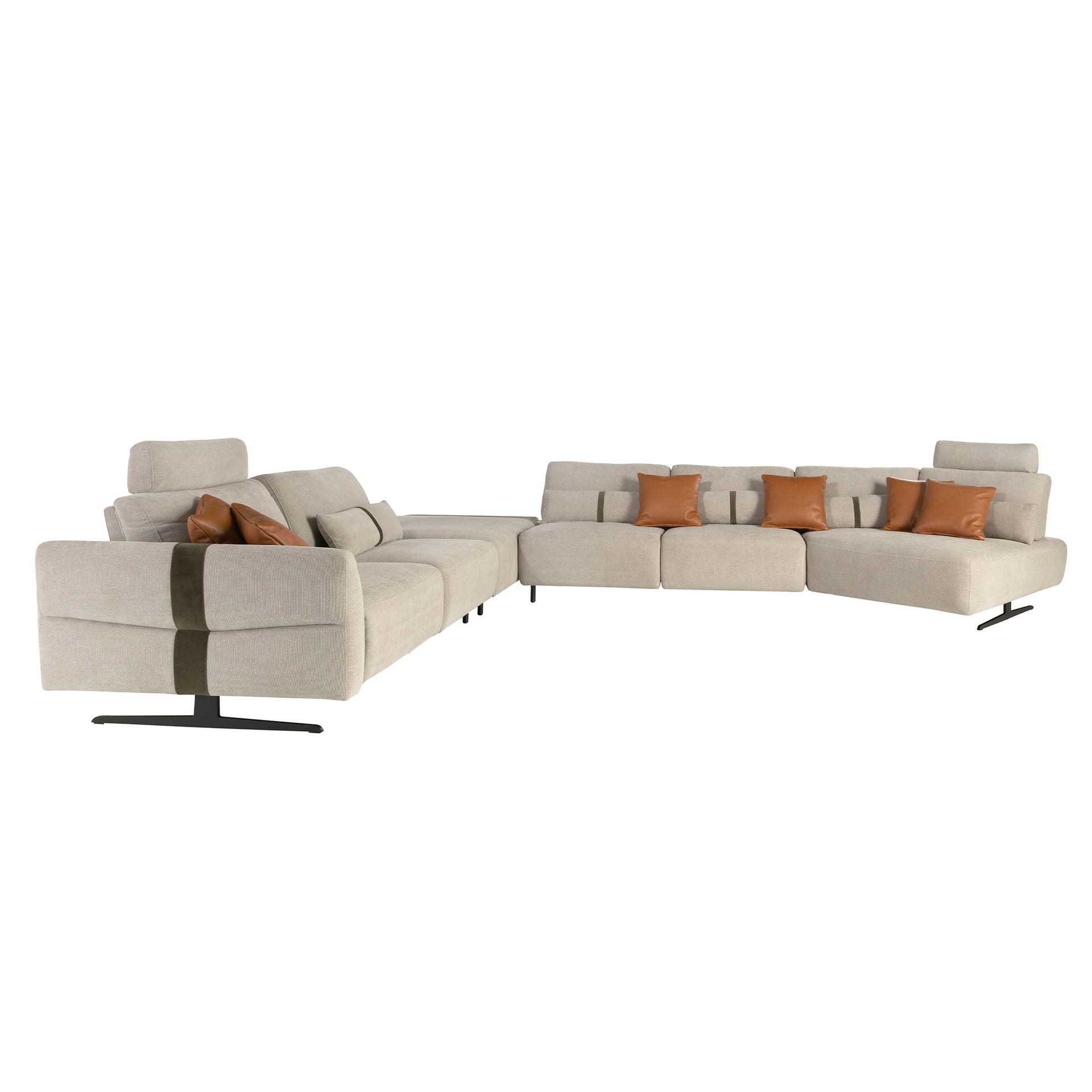Modulares Sofa Récamiere Rechts Sand