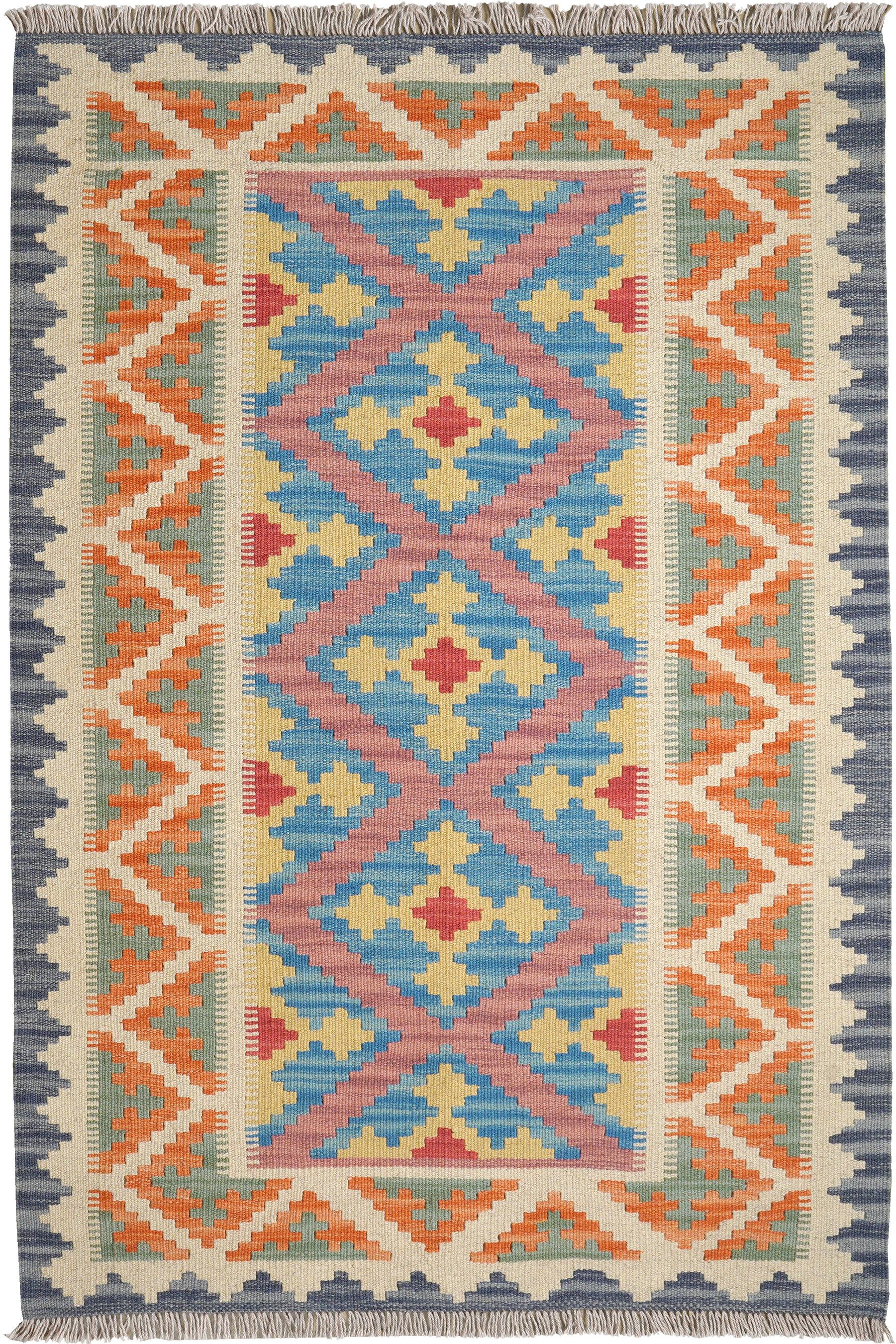 Kelim Gashgai Wool Multicolored