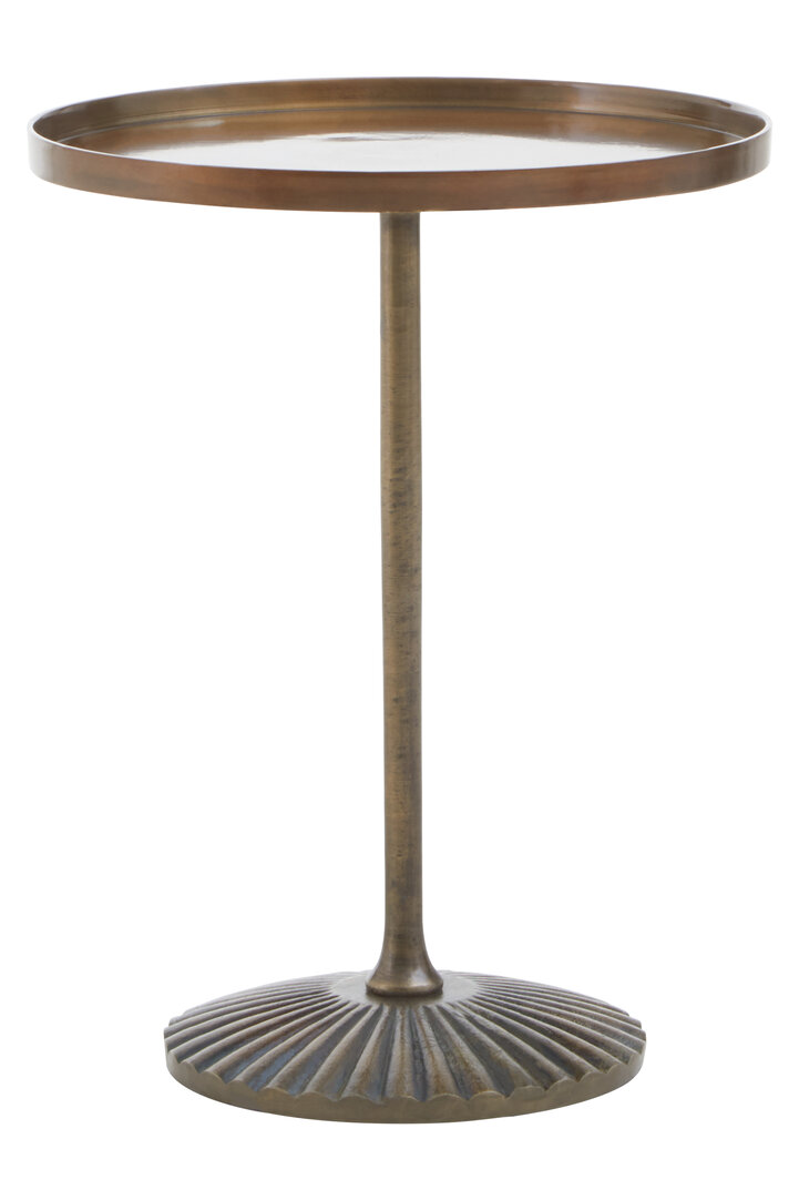 Pali Tavolino Rotondo Grande Alluminio Ottone