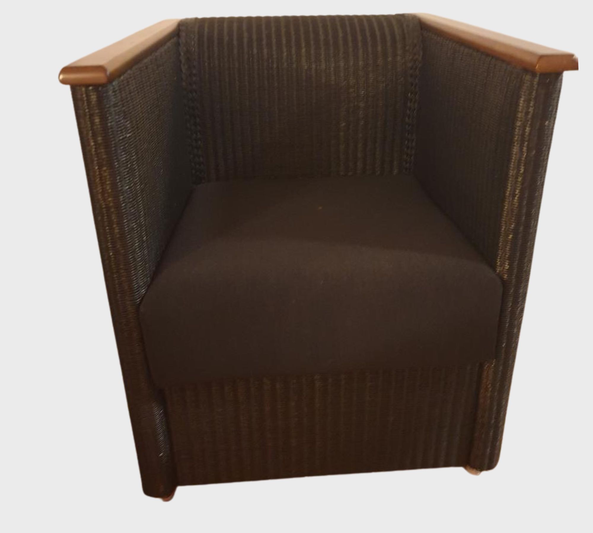 2x Sessel & Beistelltisch Rattan Schwarz
