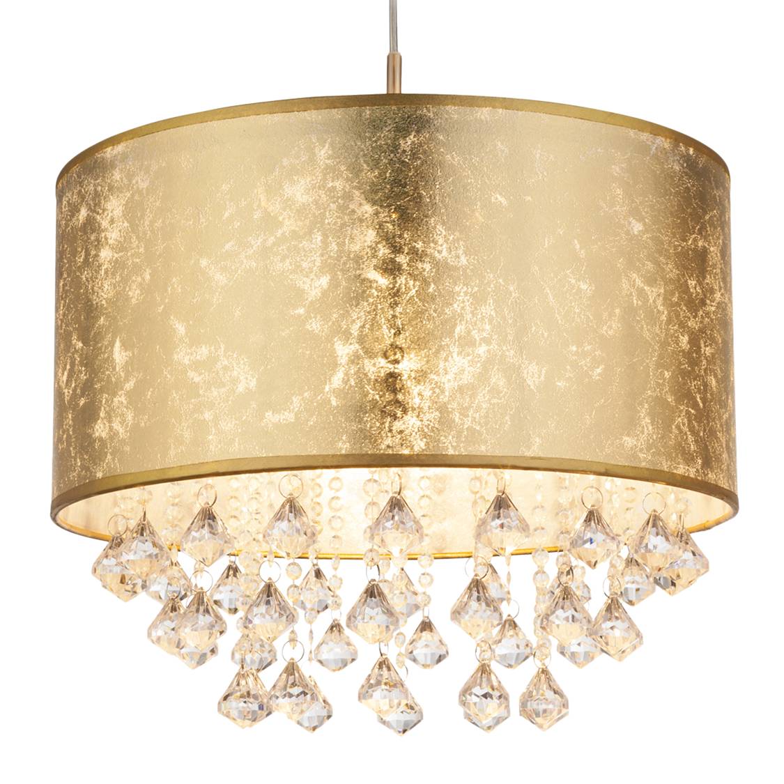 Pendelleuchte Amy II Mischgewebe / Eisen 1-flammig