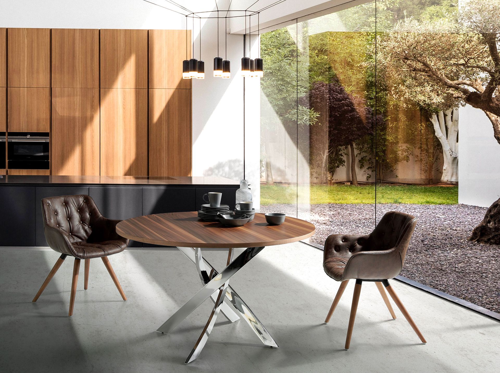 Armchair faux leather Dark Brown