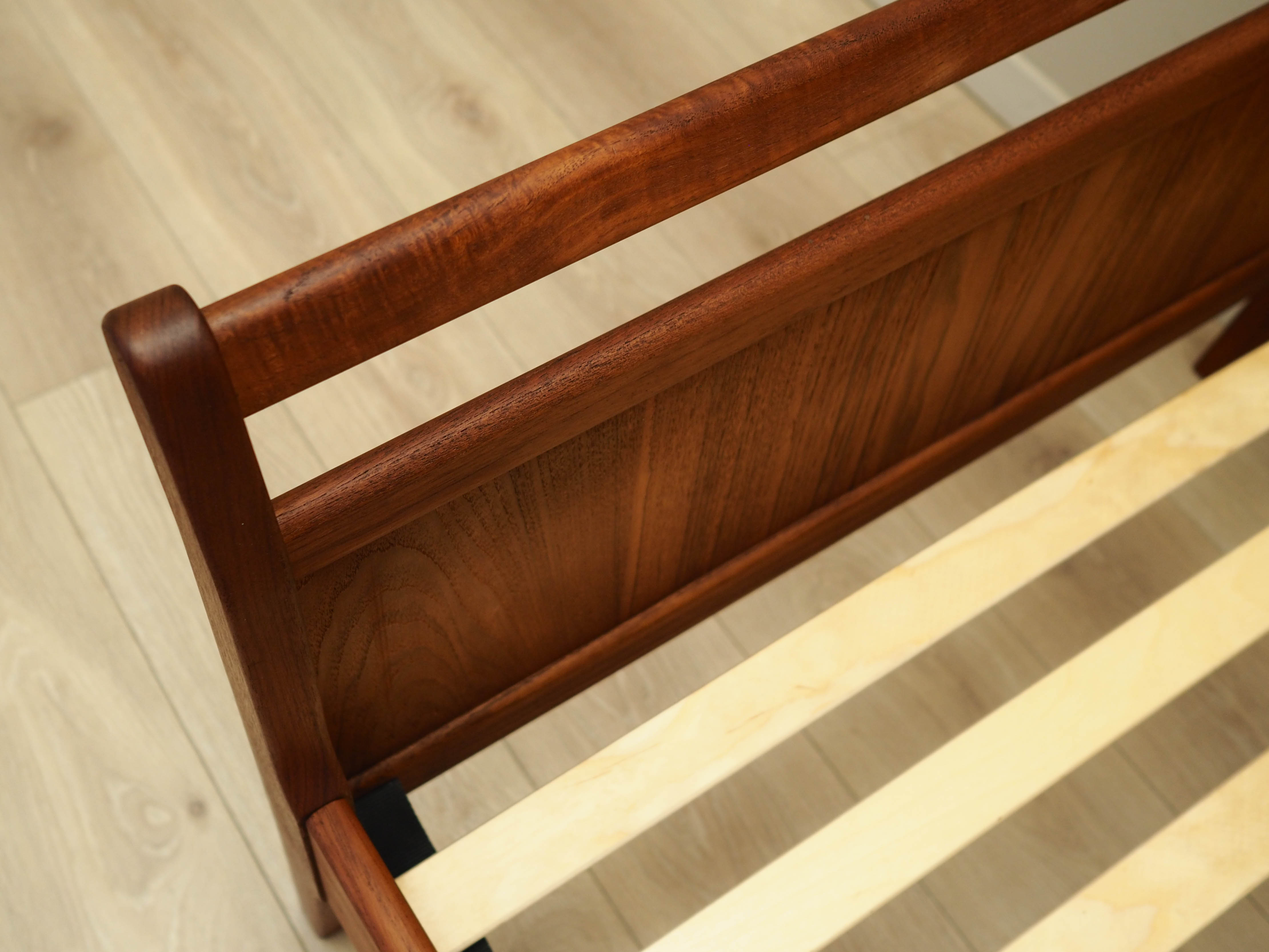 Bett Teakholz Braun 1970er Jahre