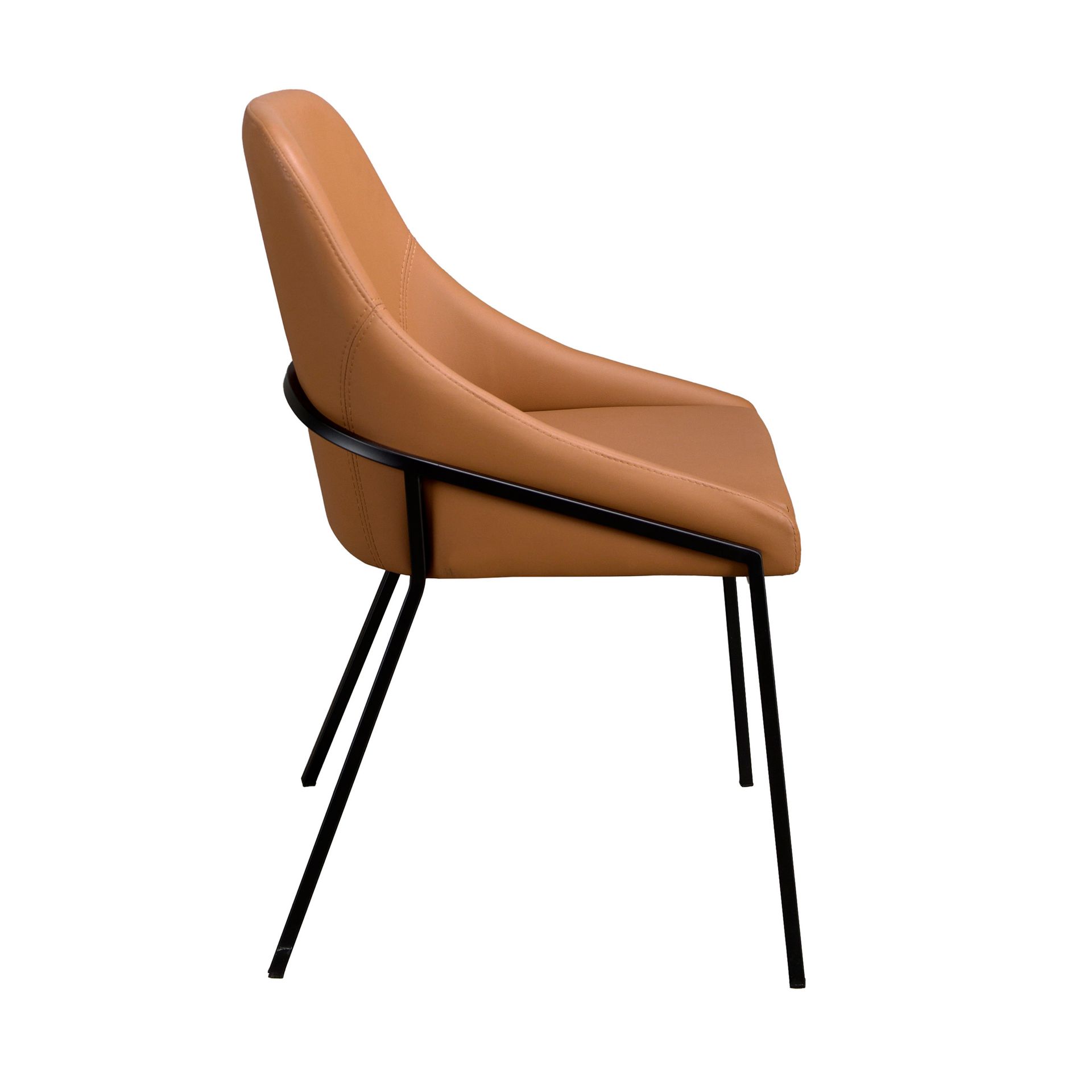 Armlehnstuhl Kunstleder Orange