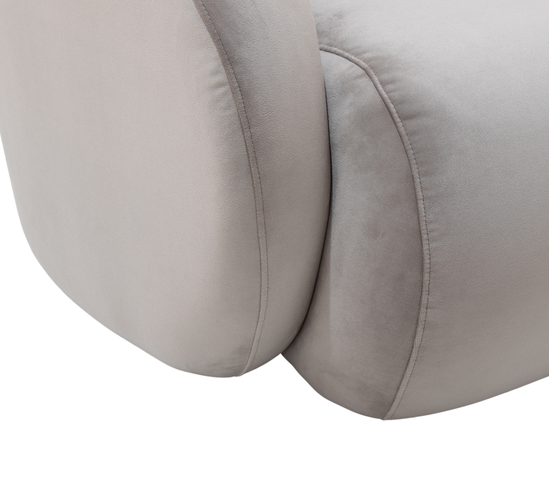 Blanca Sofa 2-Sitzer Samt Warm Grey
