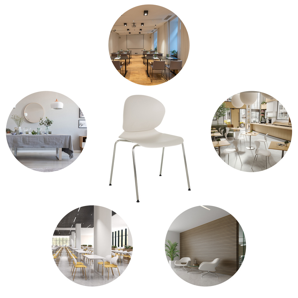 T36 VI Sedia impilabile plastica bianco