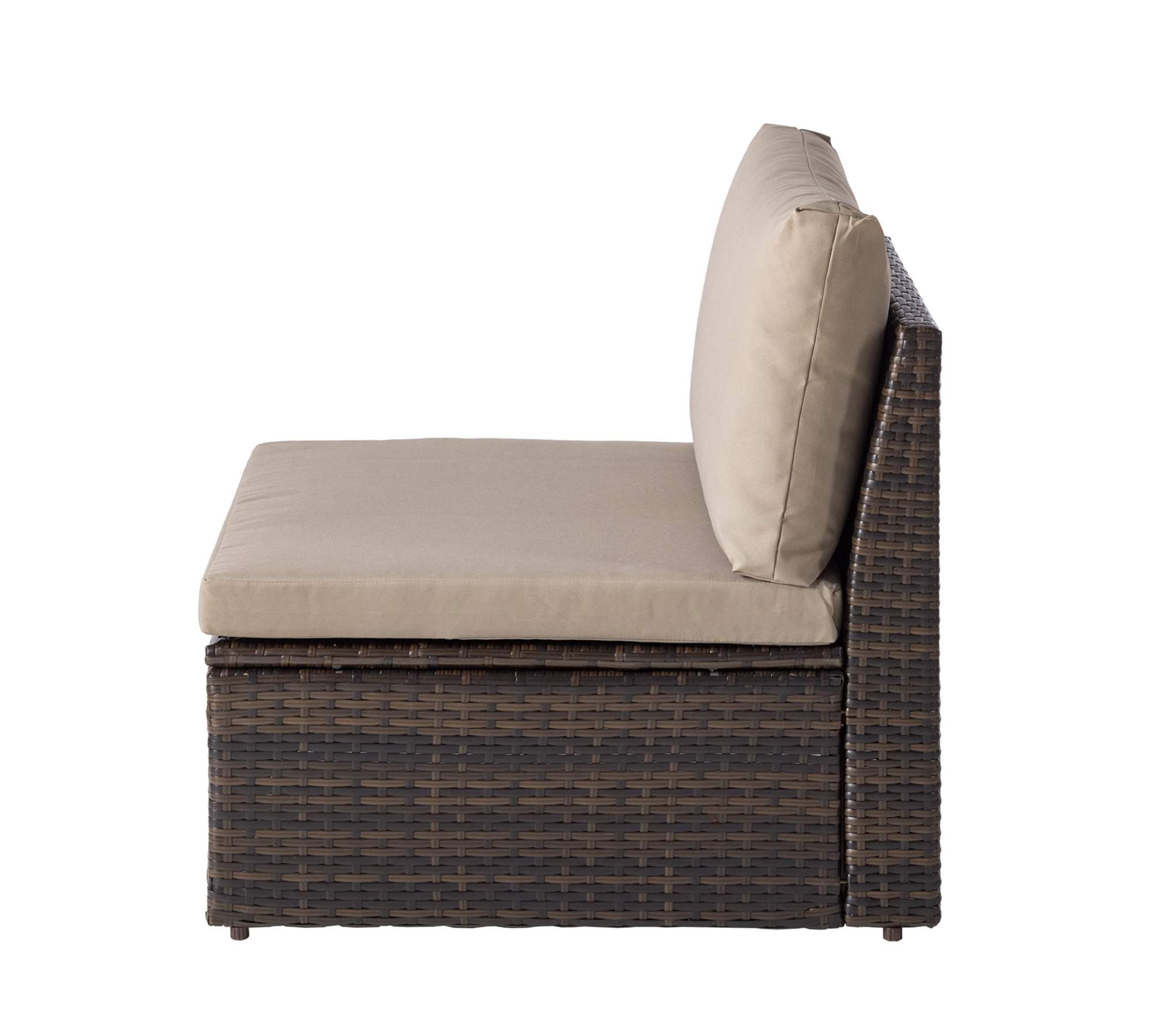 Loungesessel Polyrattan Braun