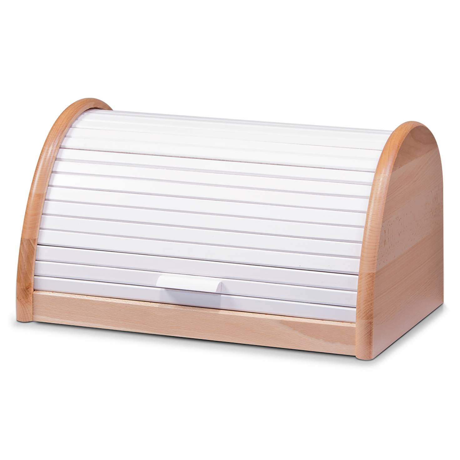 Chamber Roll-top Bread Box Beech Wood White