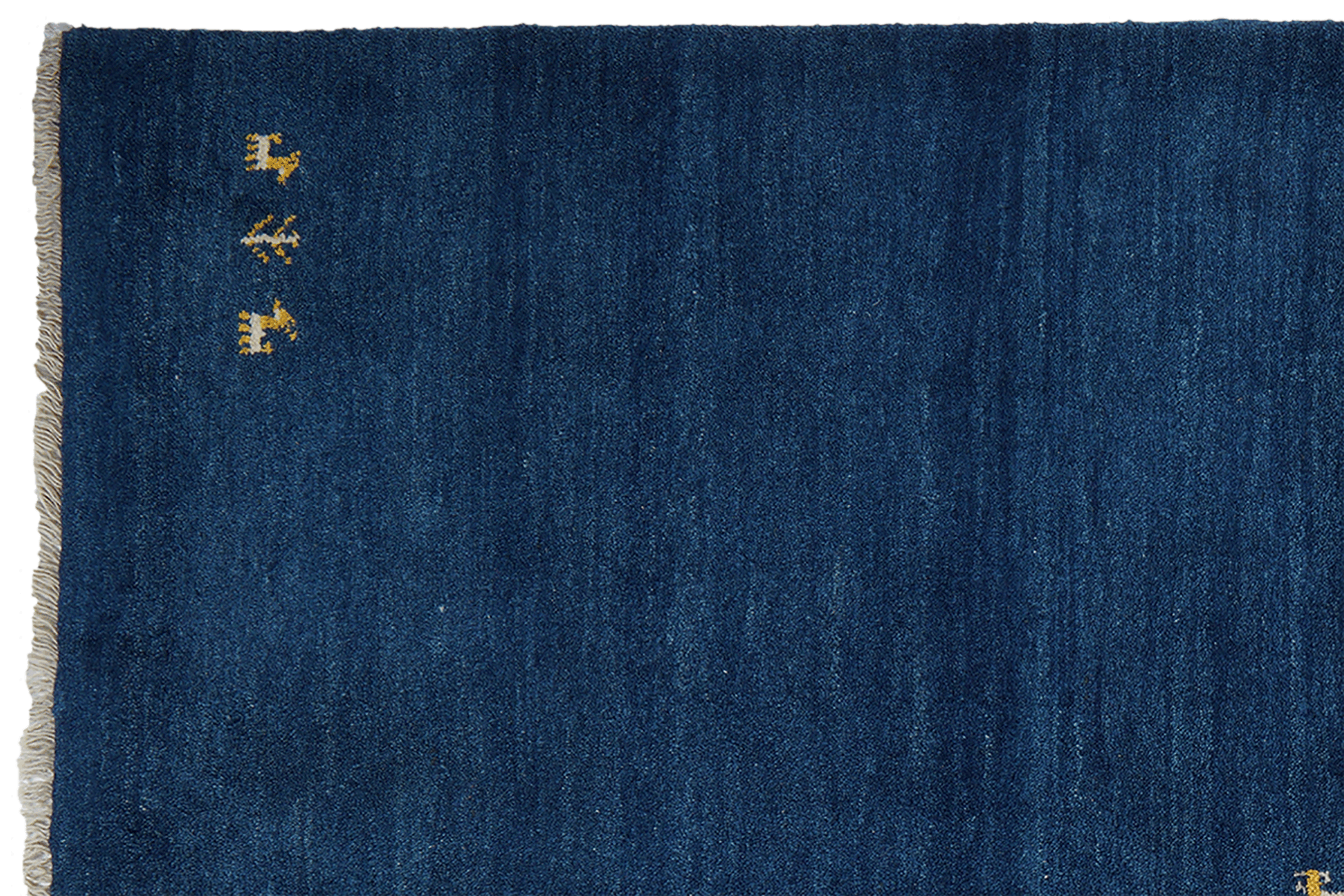 Gabbeh Teppich Wolle Blau