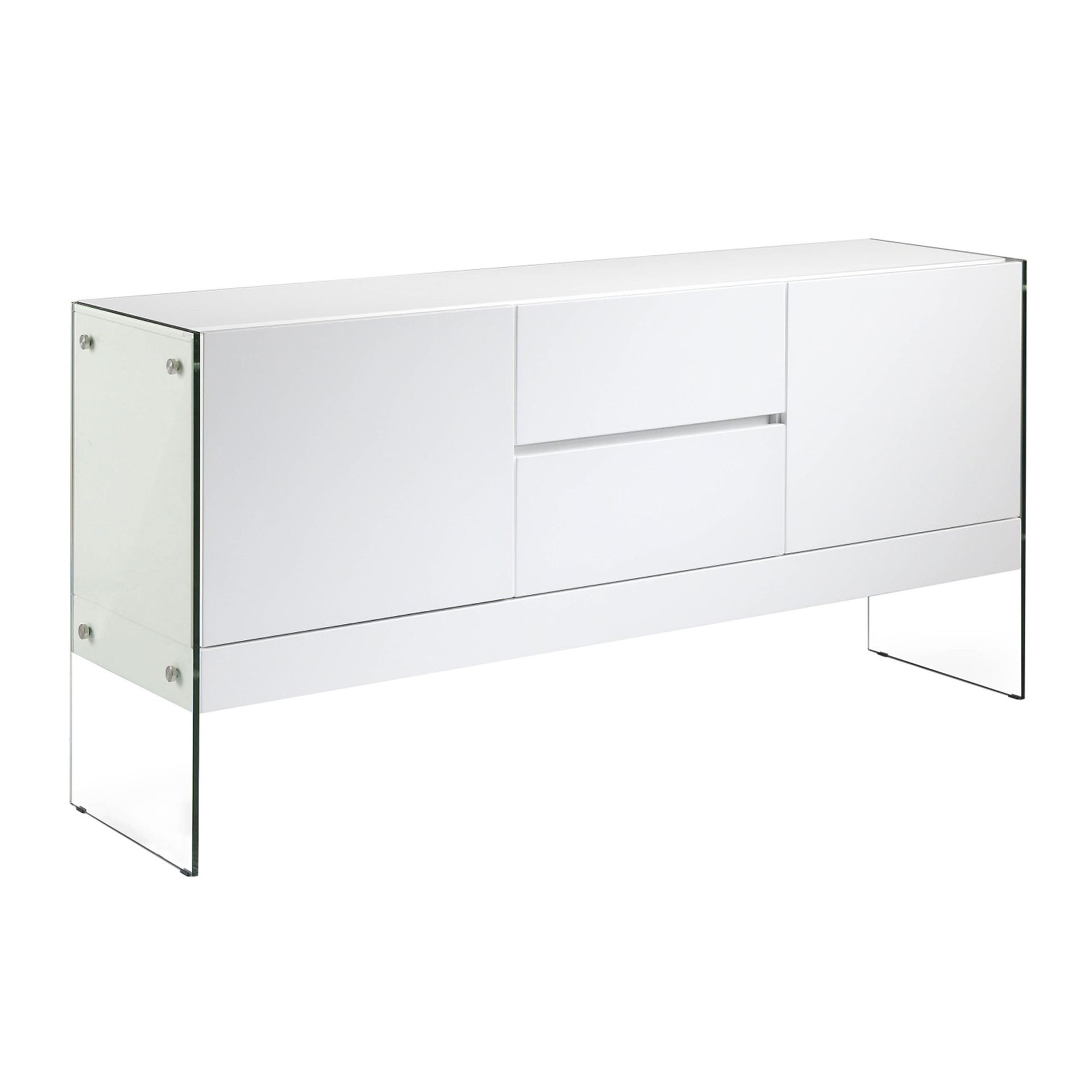 Sideboard Glas Weiß