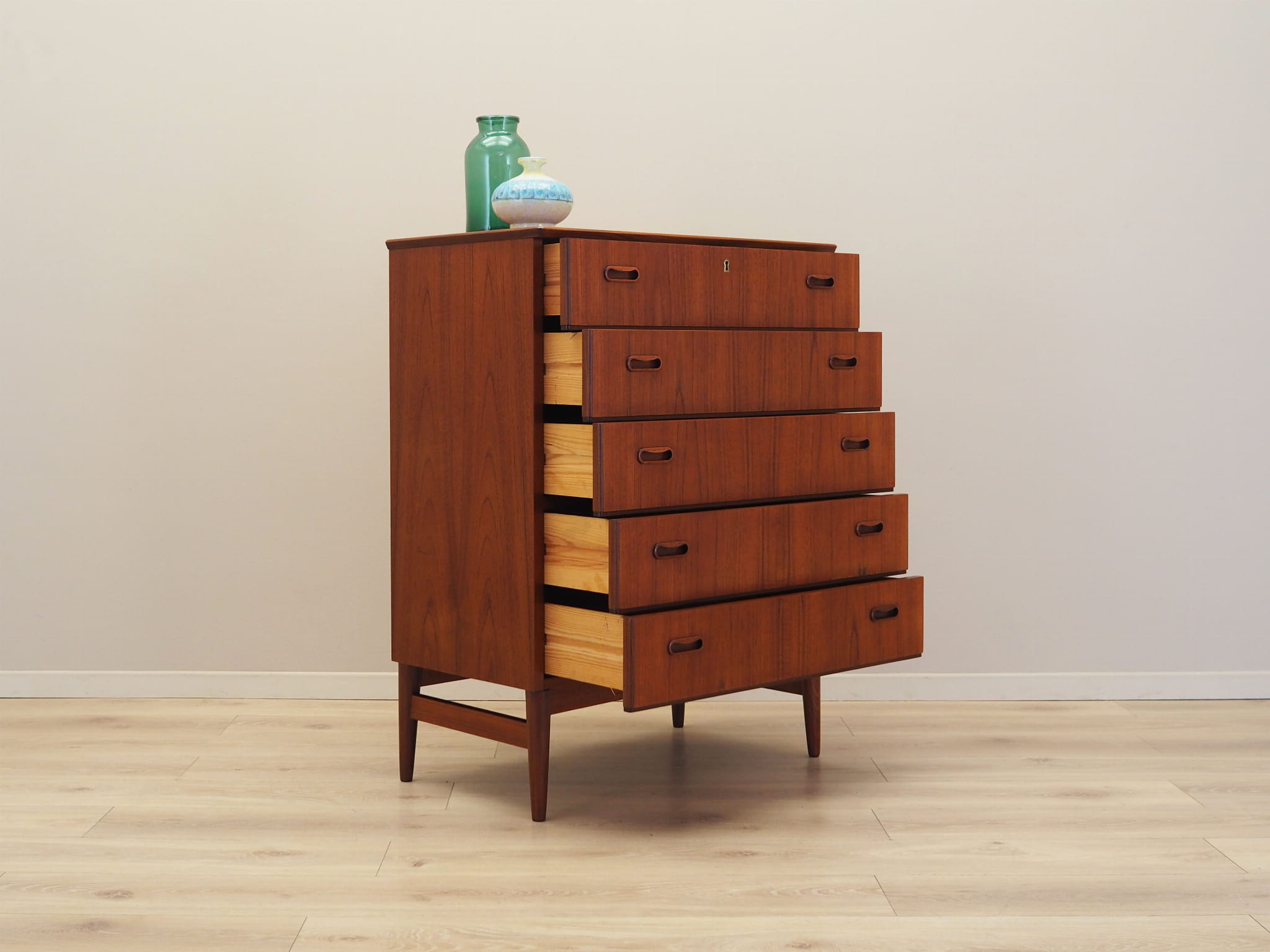 Chest of drawers Teak Brown 1970s