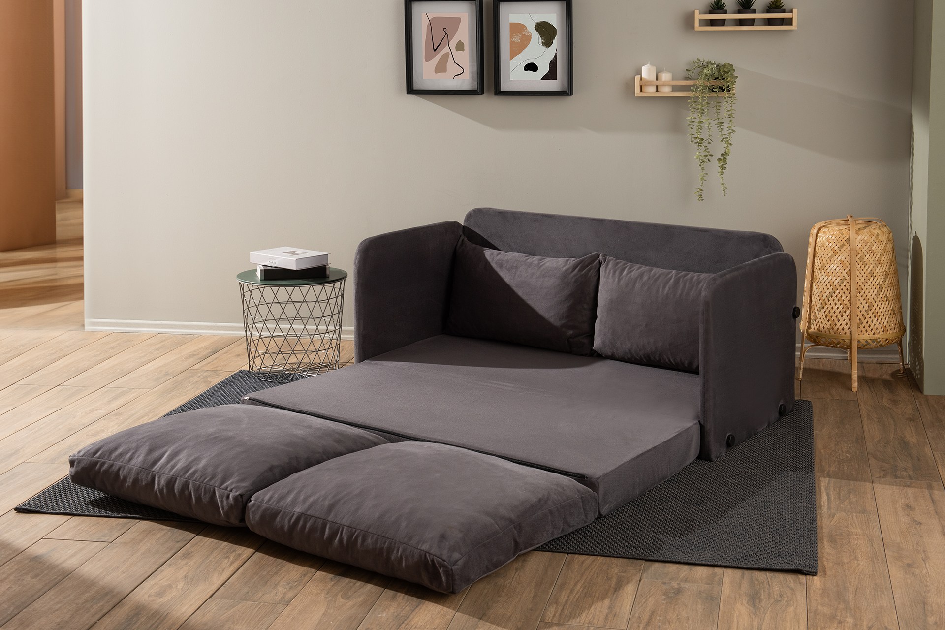 Saga Xl Schlafsofa 2-Sitzer Grau