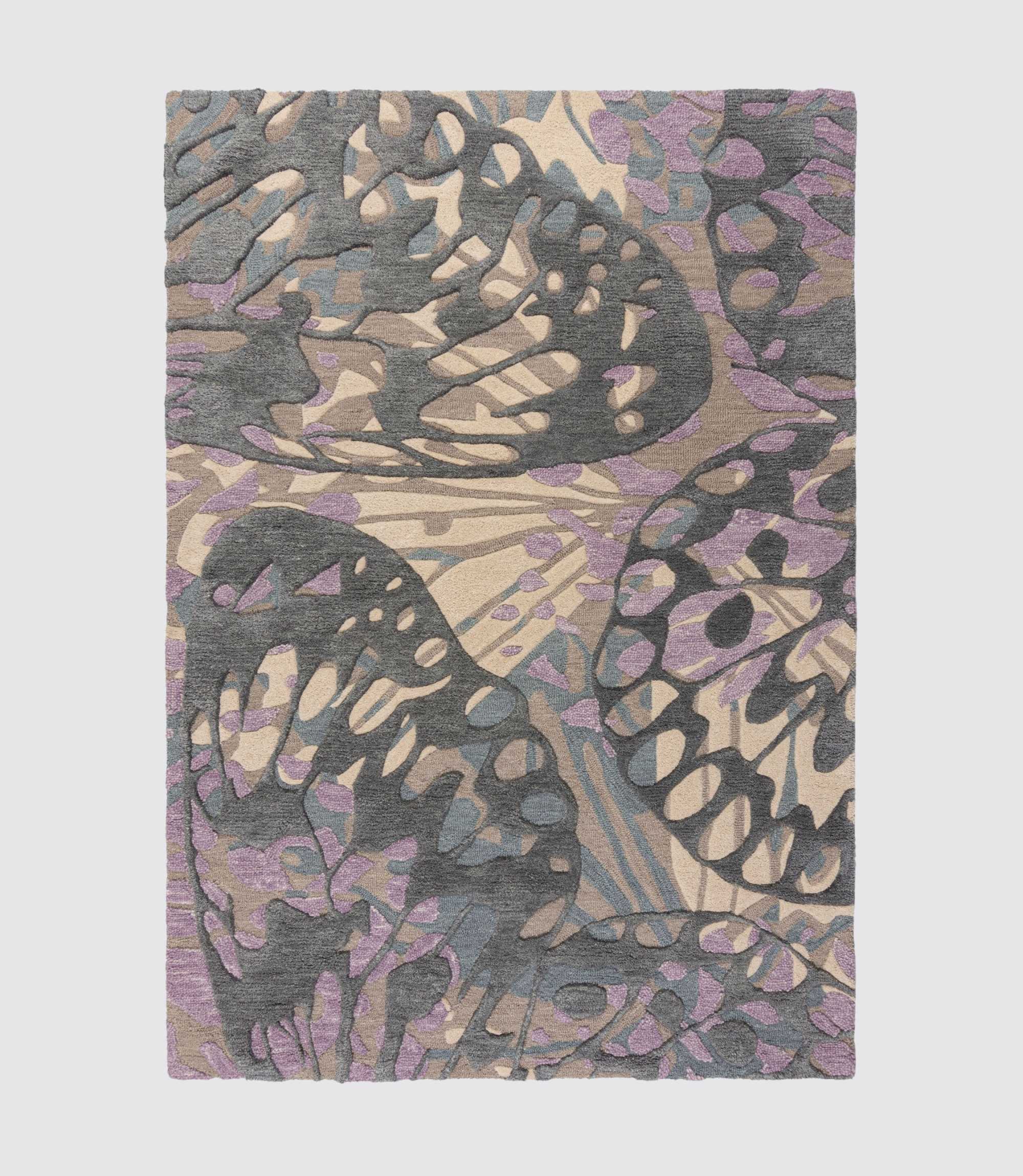 Wollteppich Camilla Handgefertigt Mauve 160 x 230 cm