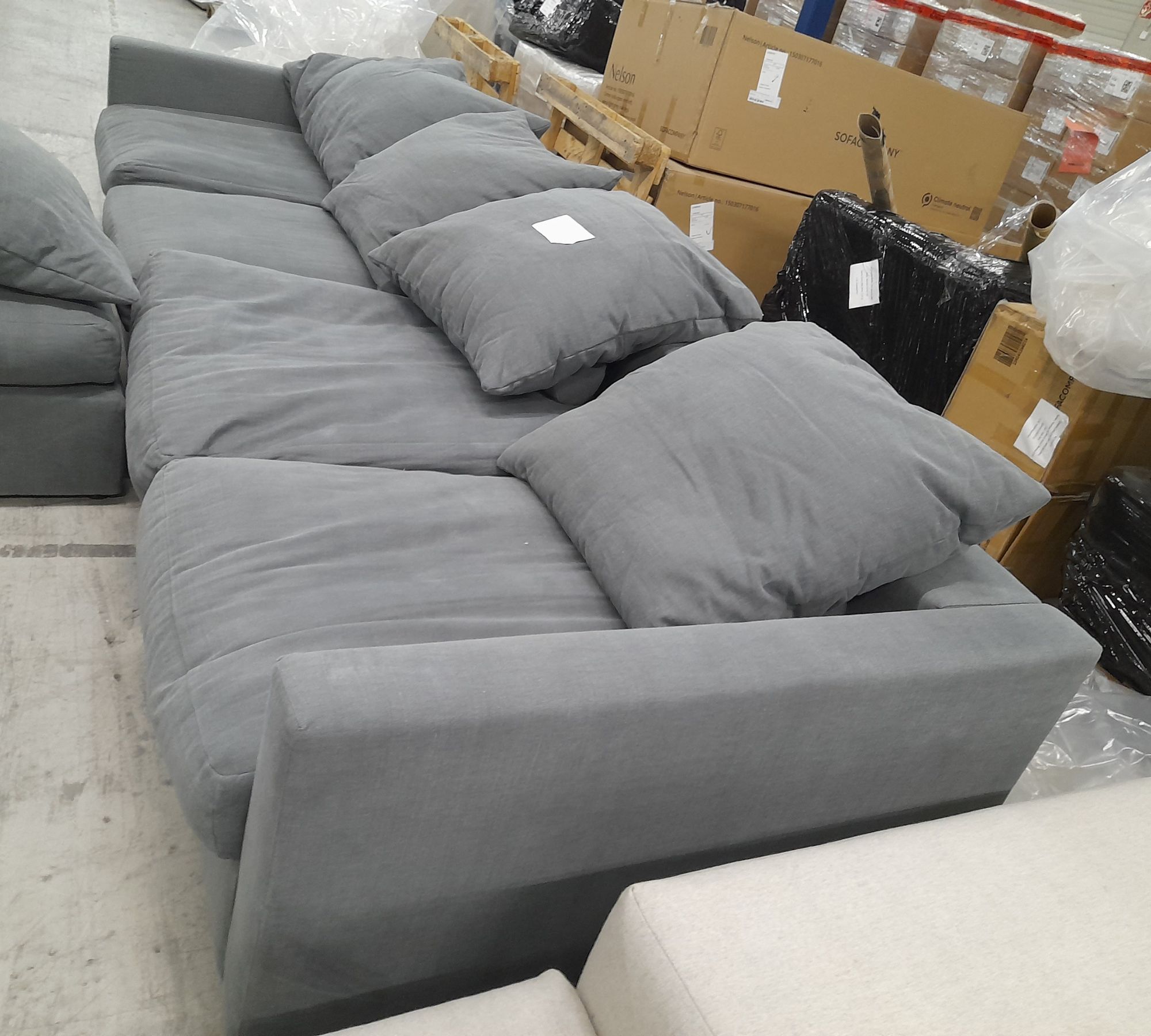 Flayr Sofa Webstoff Schiefergrau