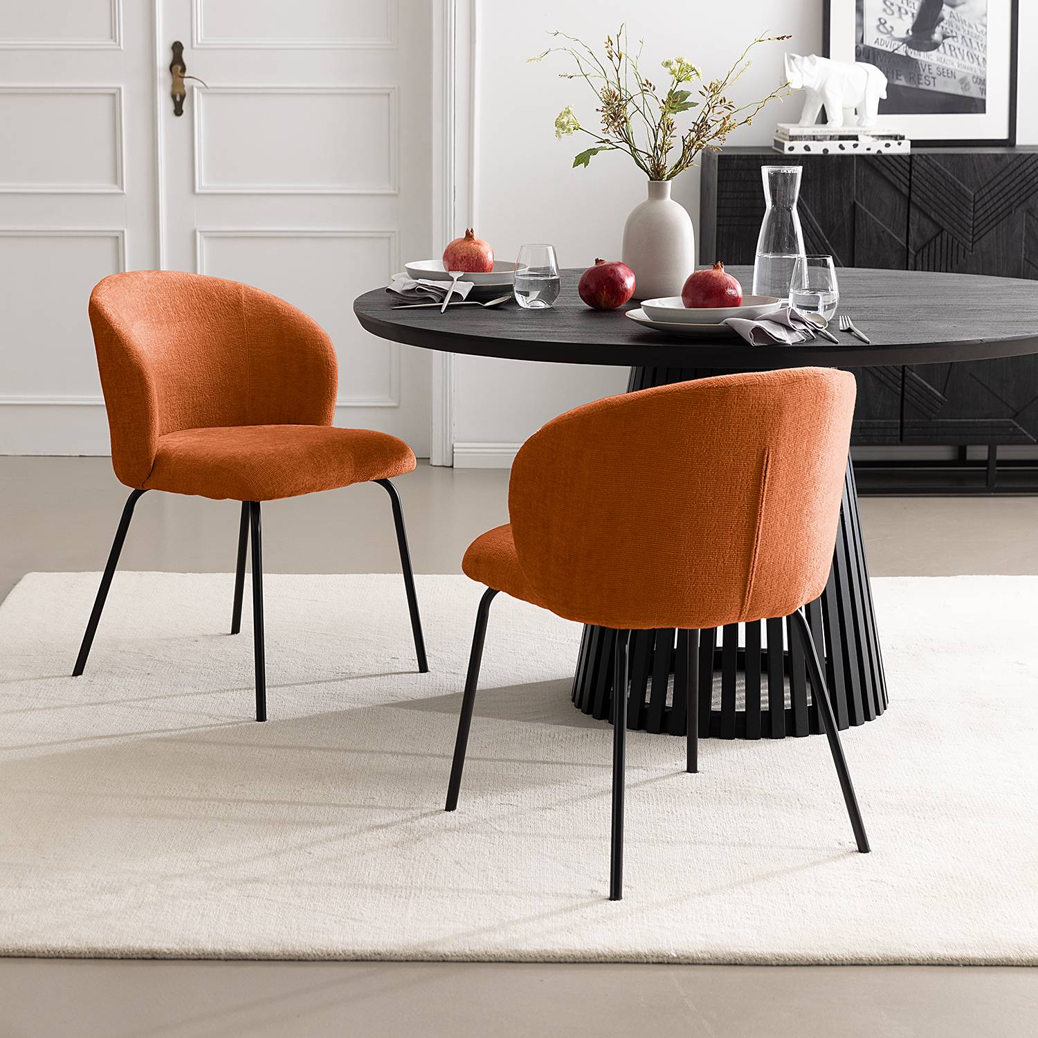 2x Polsterstuhl Charlisle Terracotta