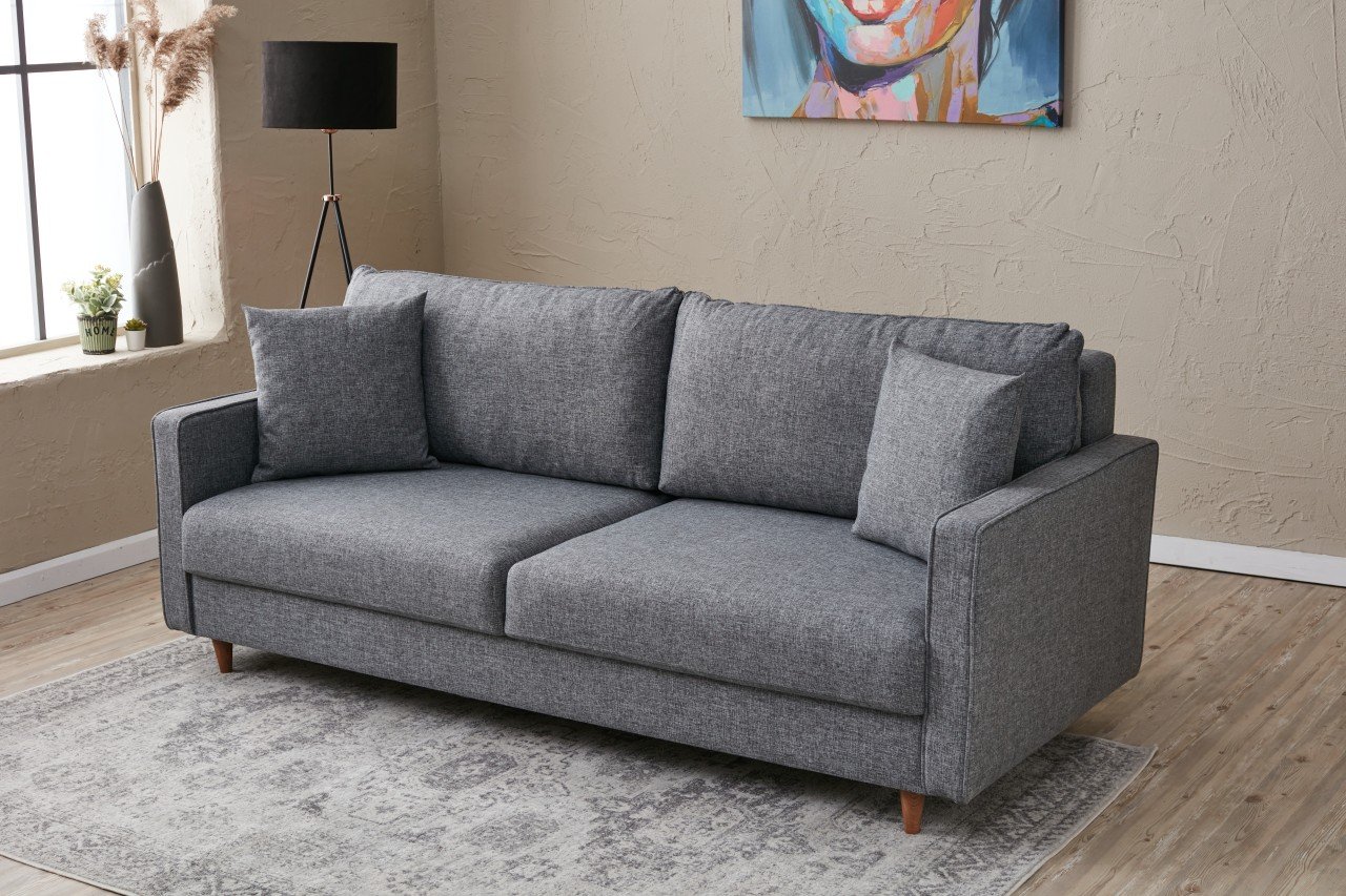 Eva Sofa 3-Sitzer Grau