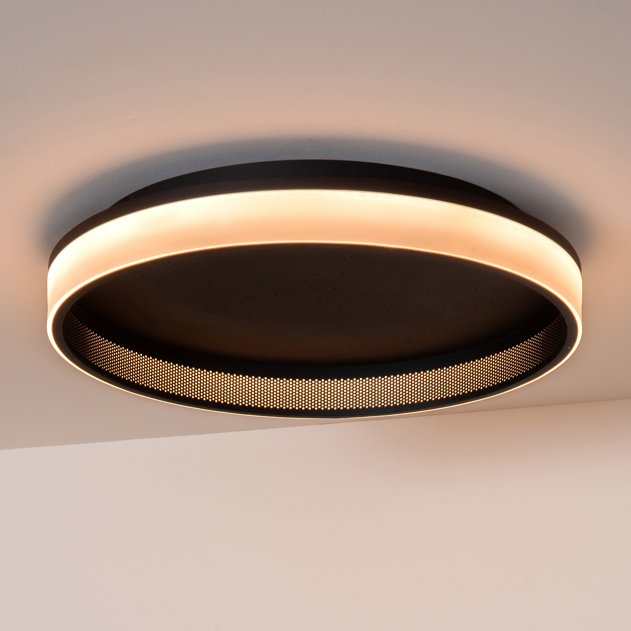 LED Deckenleuchte Estreja Stahl Schwarz