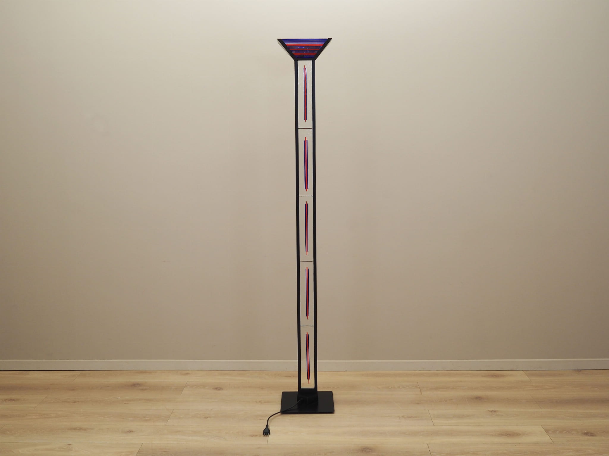 Stehlampe Metall Glas 1970er Jahre