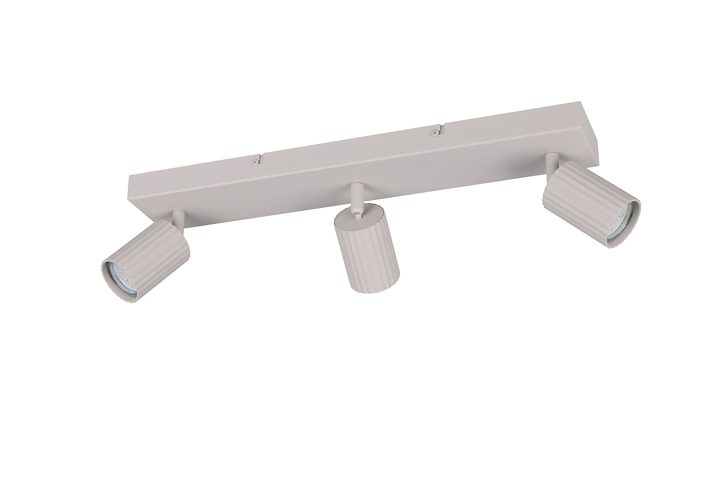 3-Flammig Soka Deckenleuchte Rechteckig Eisen Grau