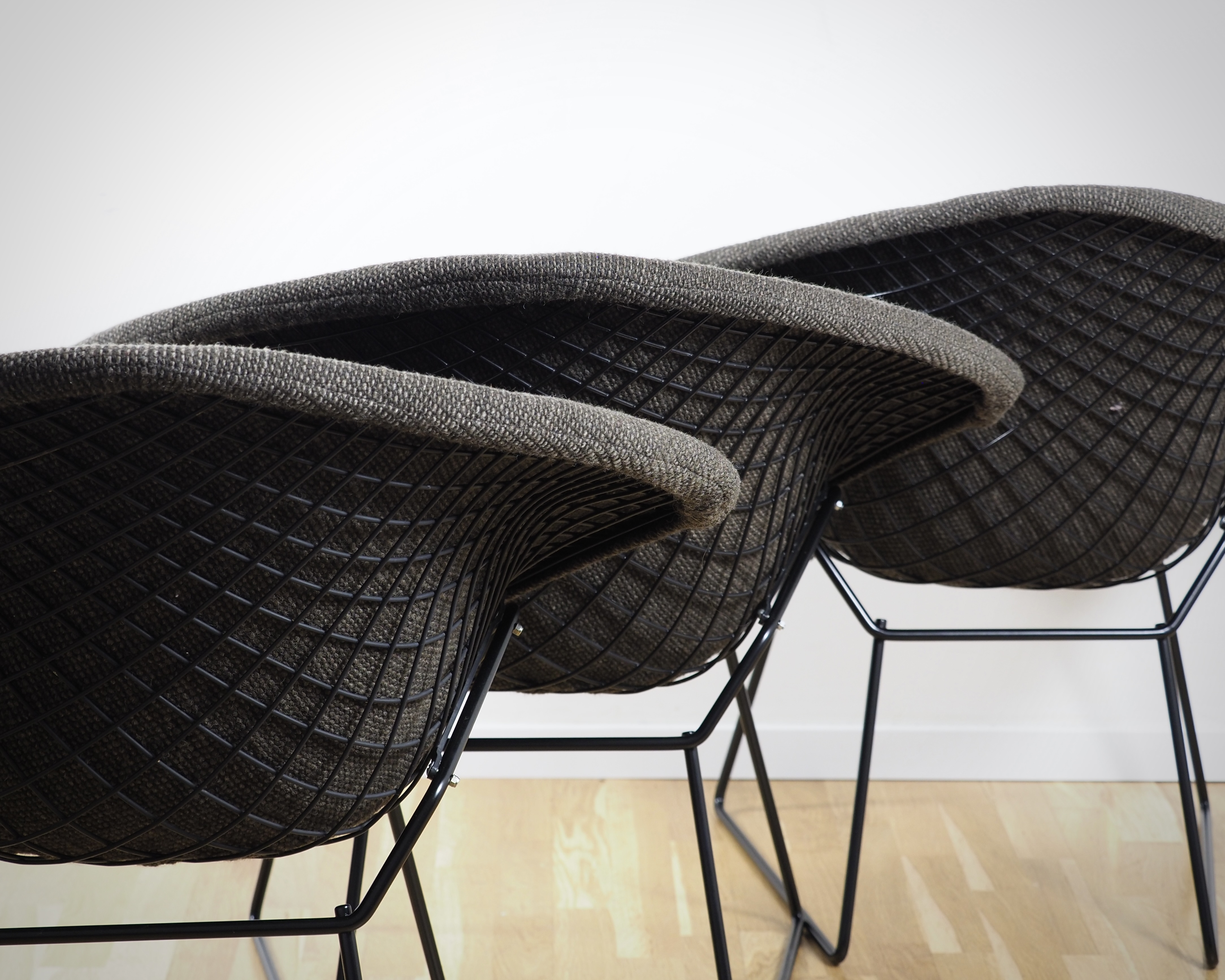 Bertoia Diamond Chair Fully Upholstered Black