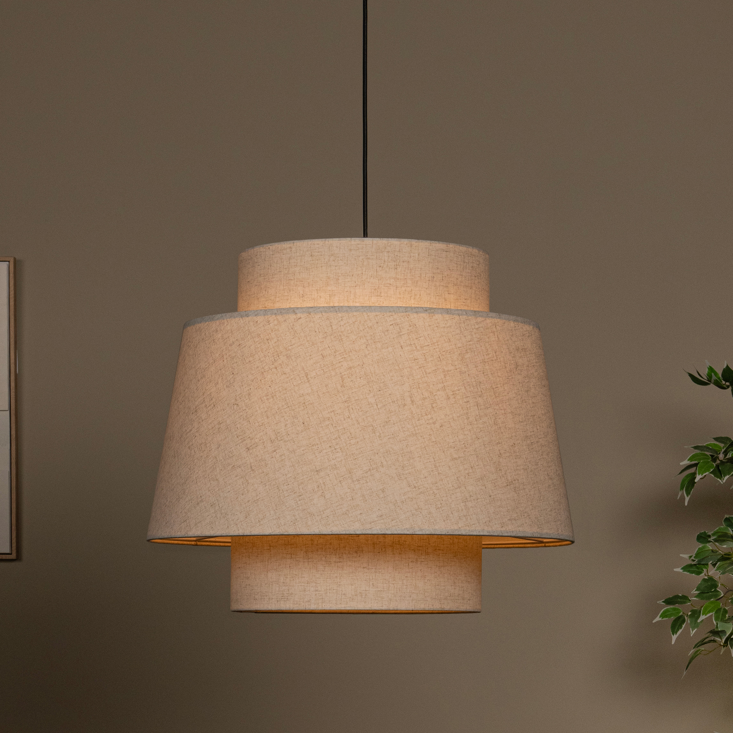 Tribute Typ B Pendelleuchte 1-flammig Polyester Beige 