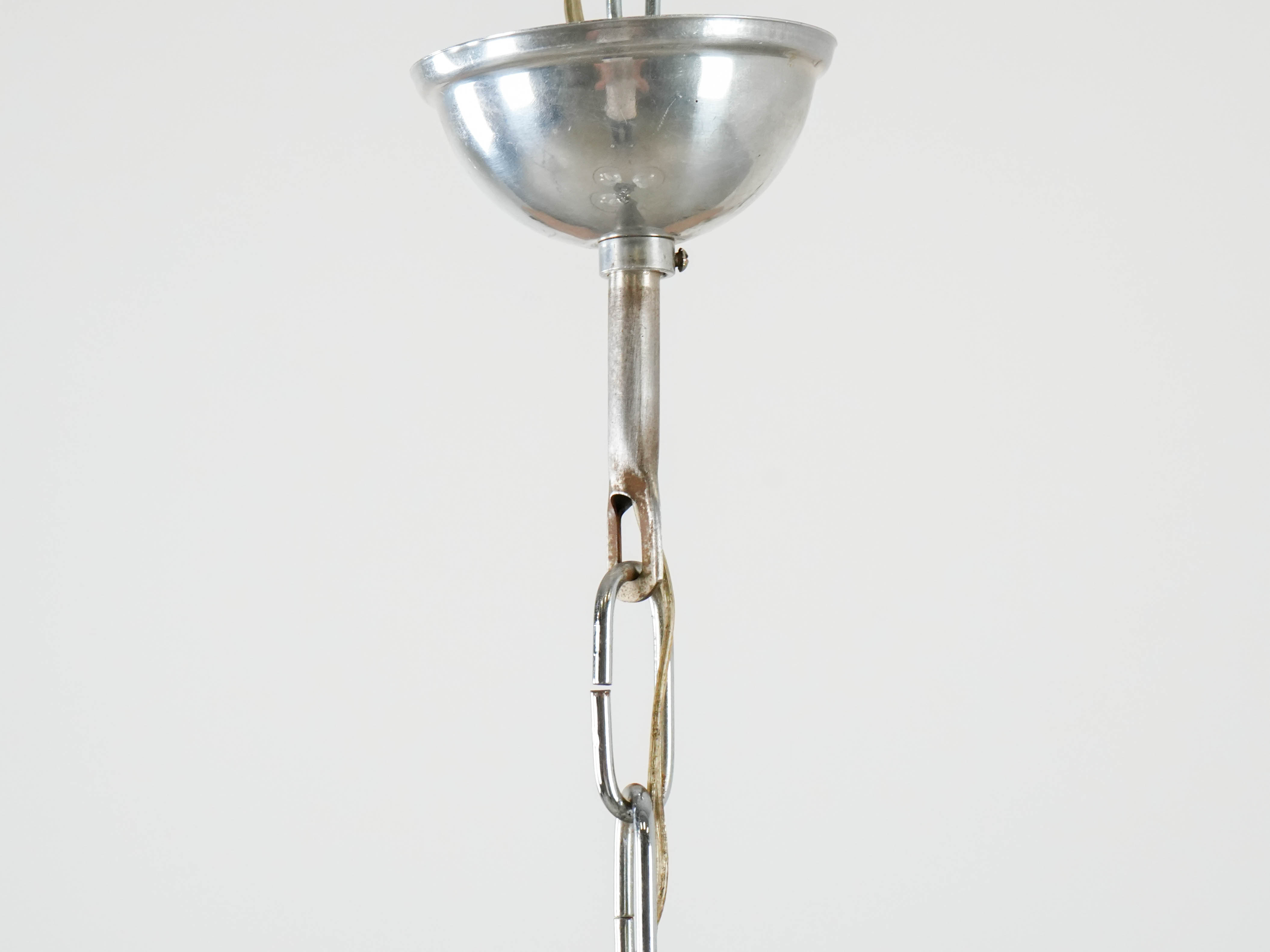 Lampada a sospensione Space Age metallo bianco anni '70
