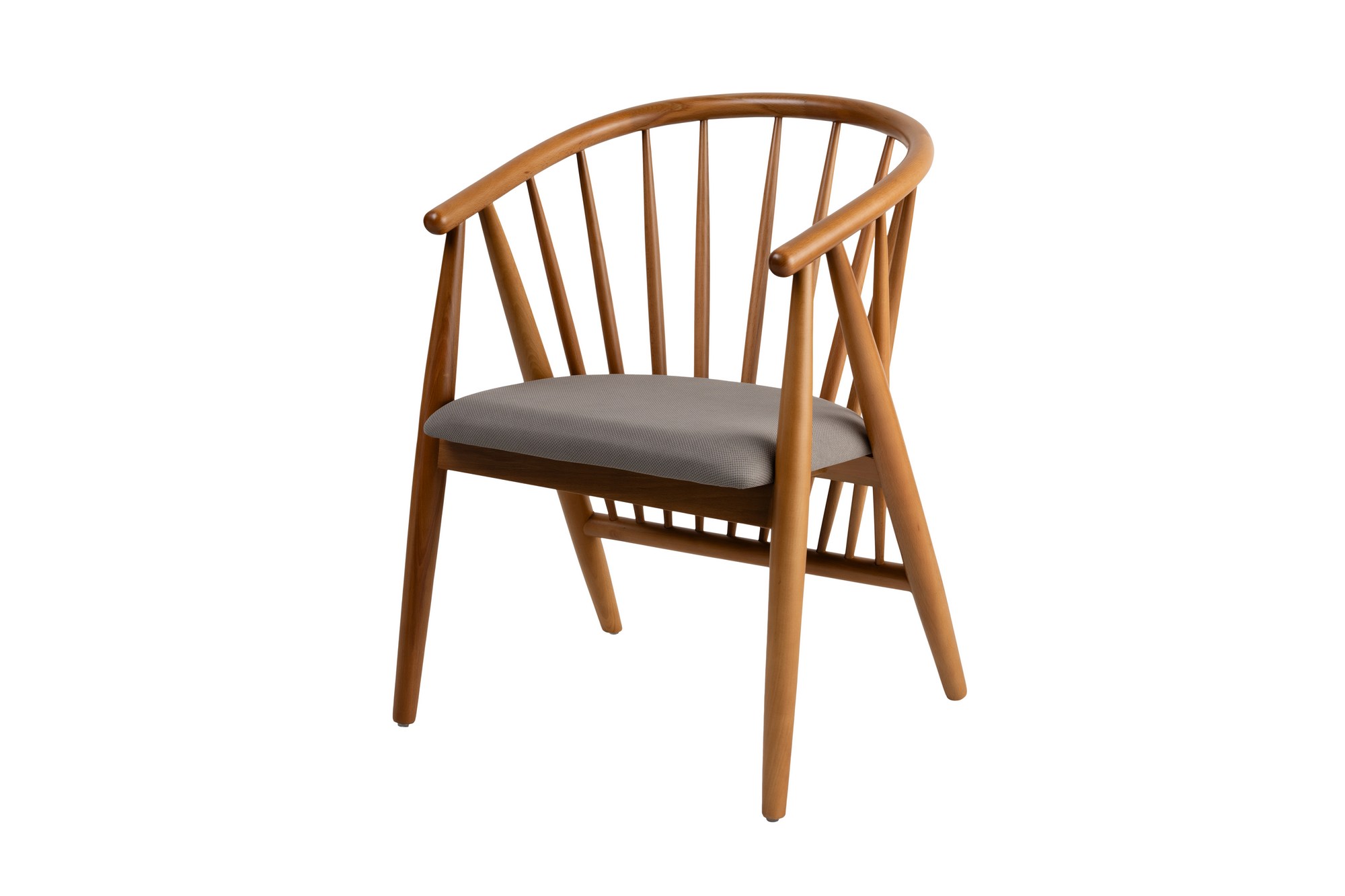 Doris Armchair Wood Veneer Grey