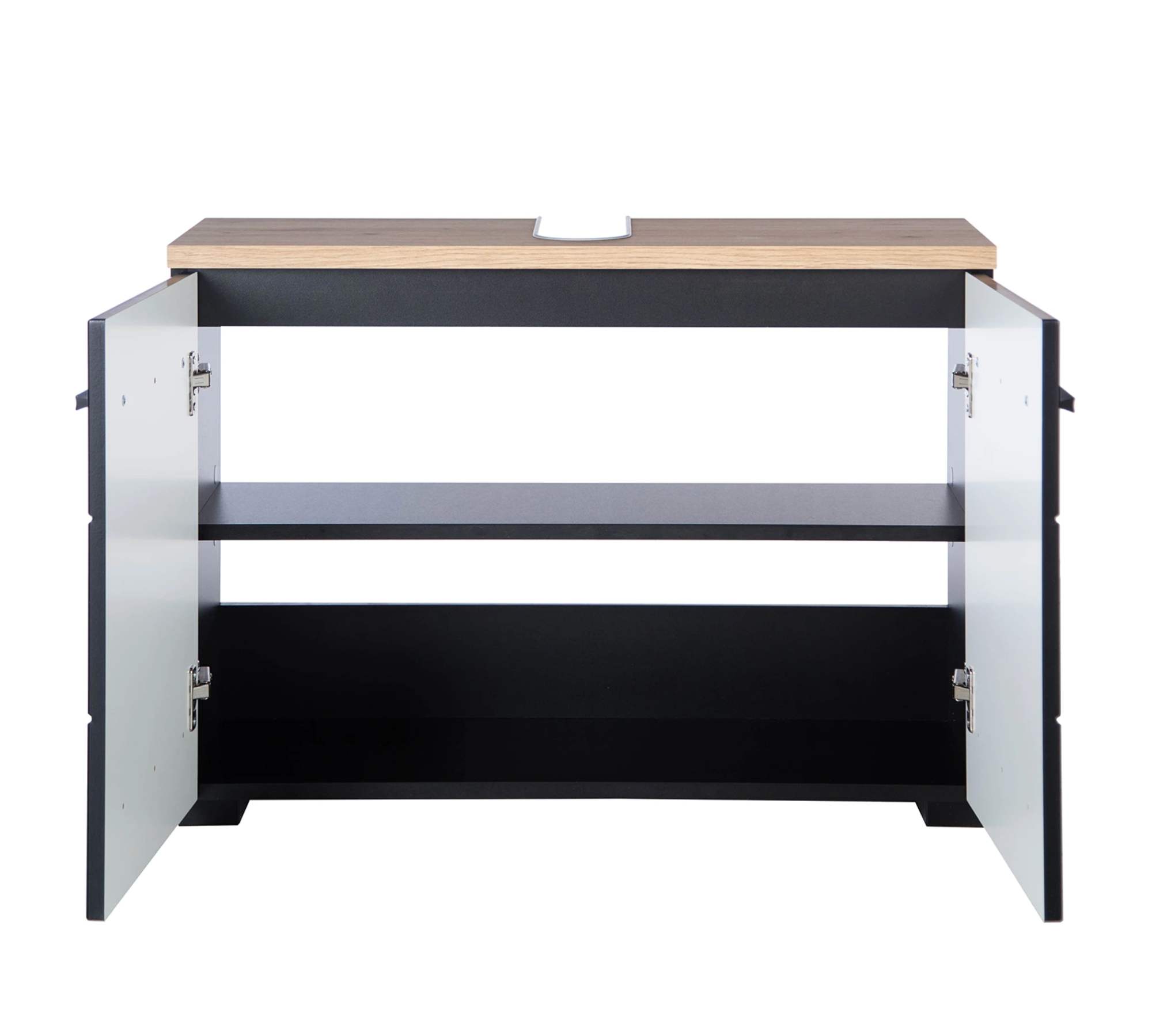 Washbasin cabinet wood black