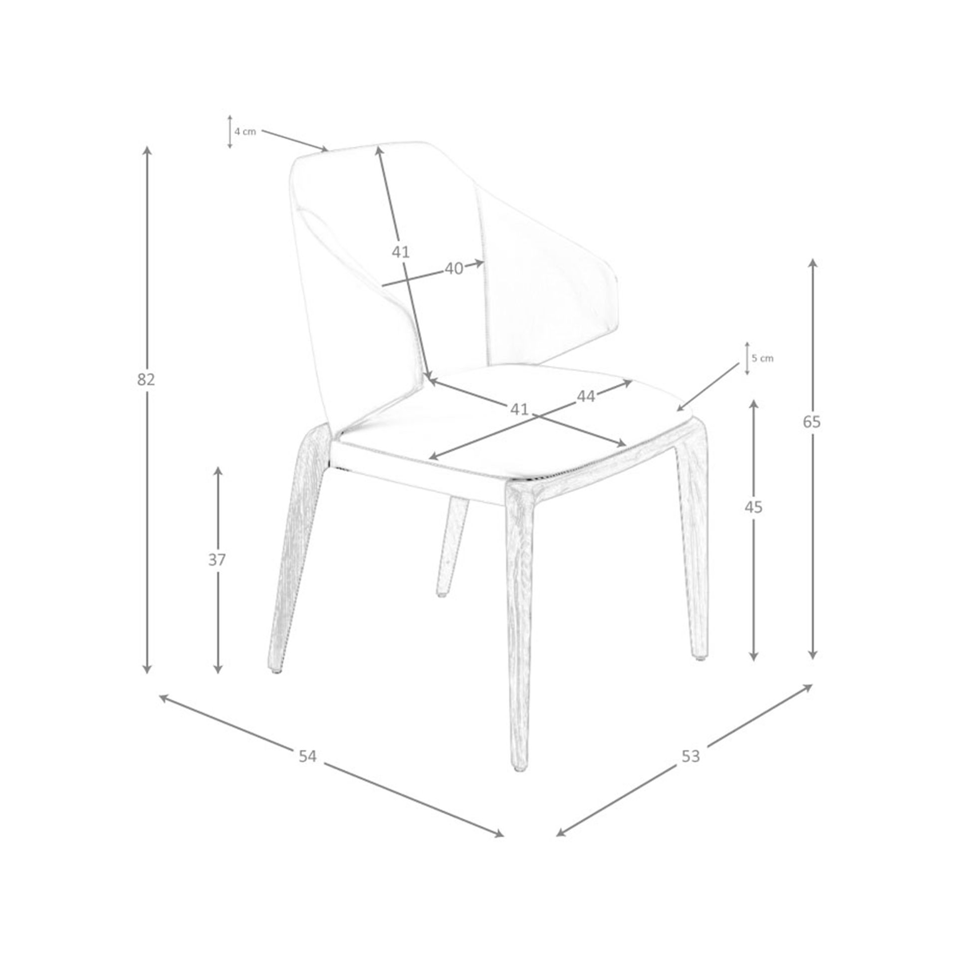 Cream leatherette chair