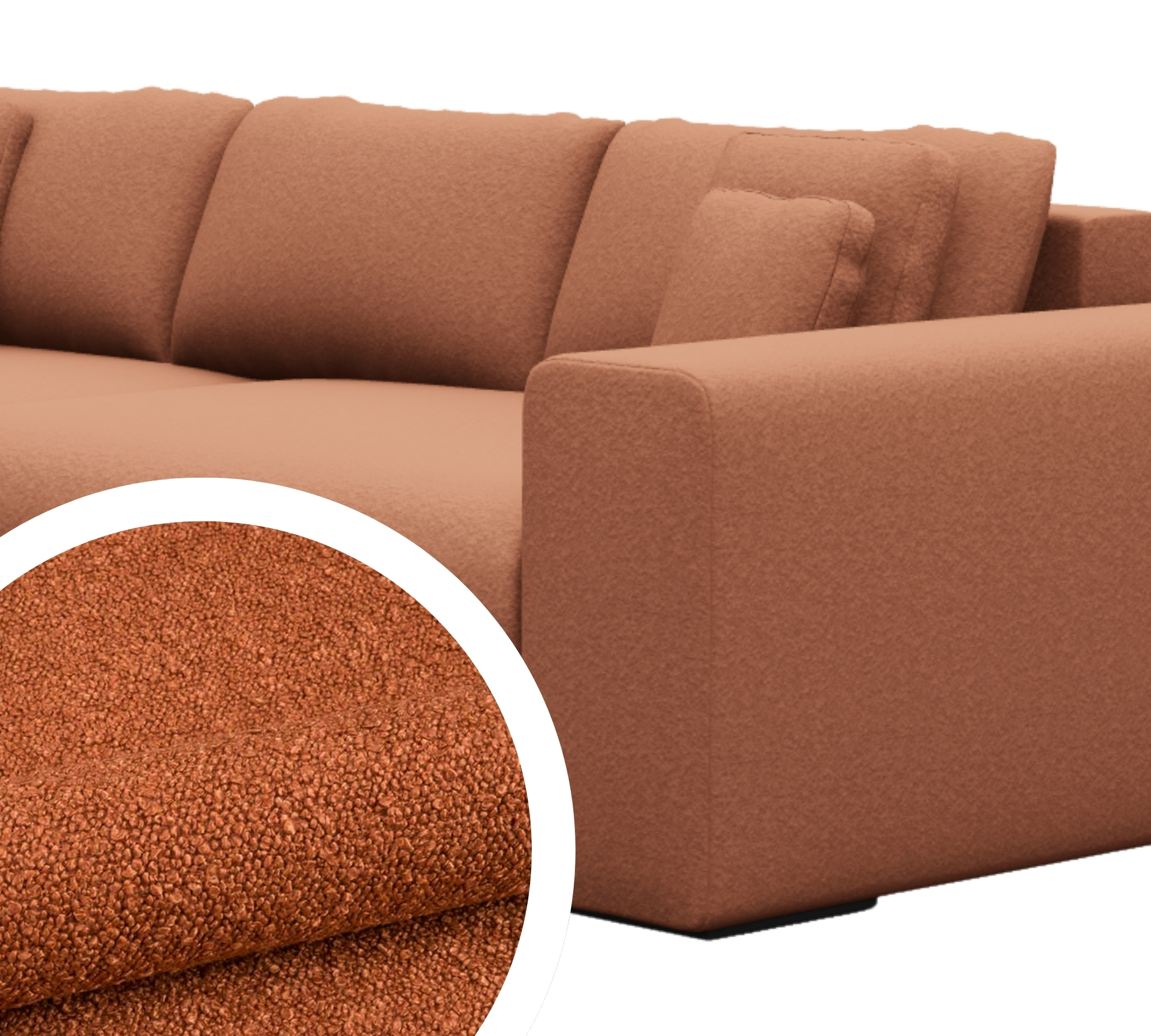 Björnen Schlafsofa Récamiere Links Baloo Rost 2078