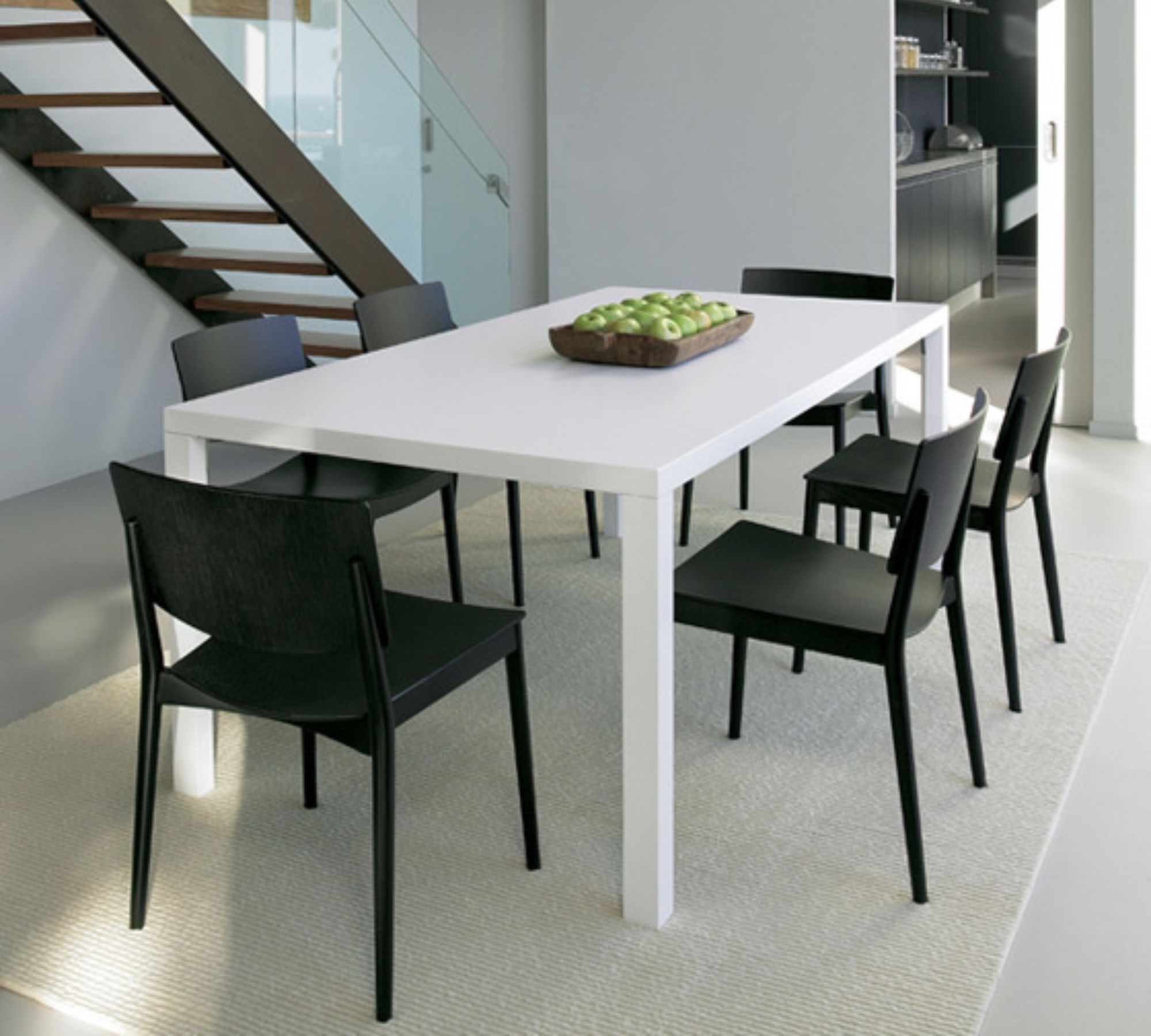 Happy Esszimmerstuhl Leder Holz Schwarz