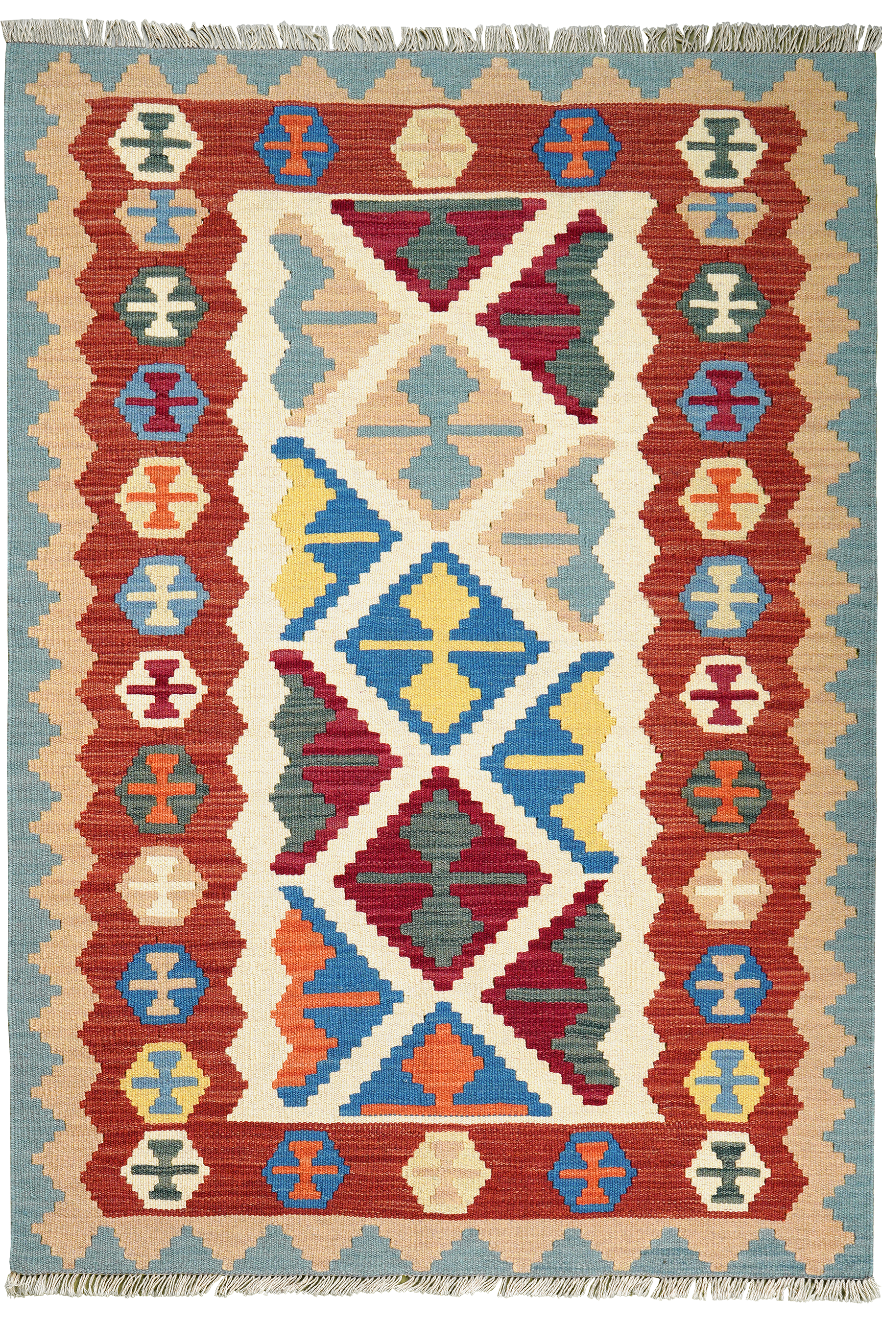 Kilim Gashgai Teppich Wolle Mehrfarbig
