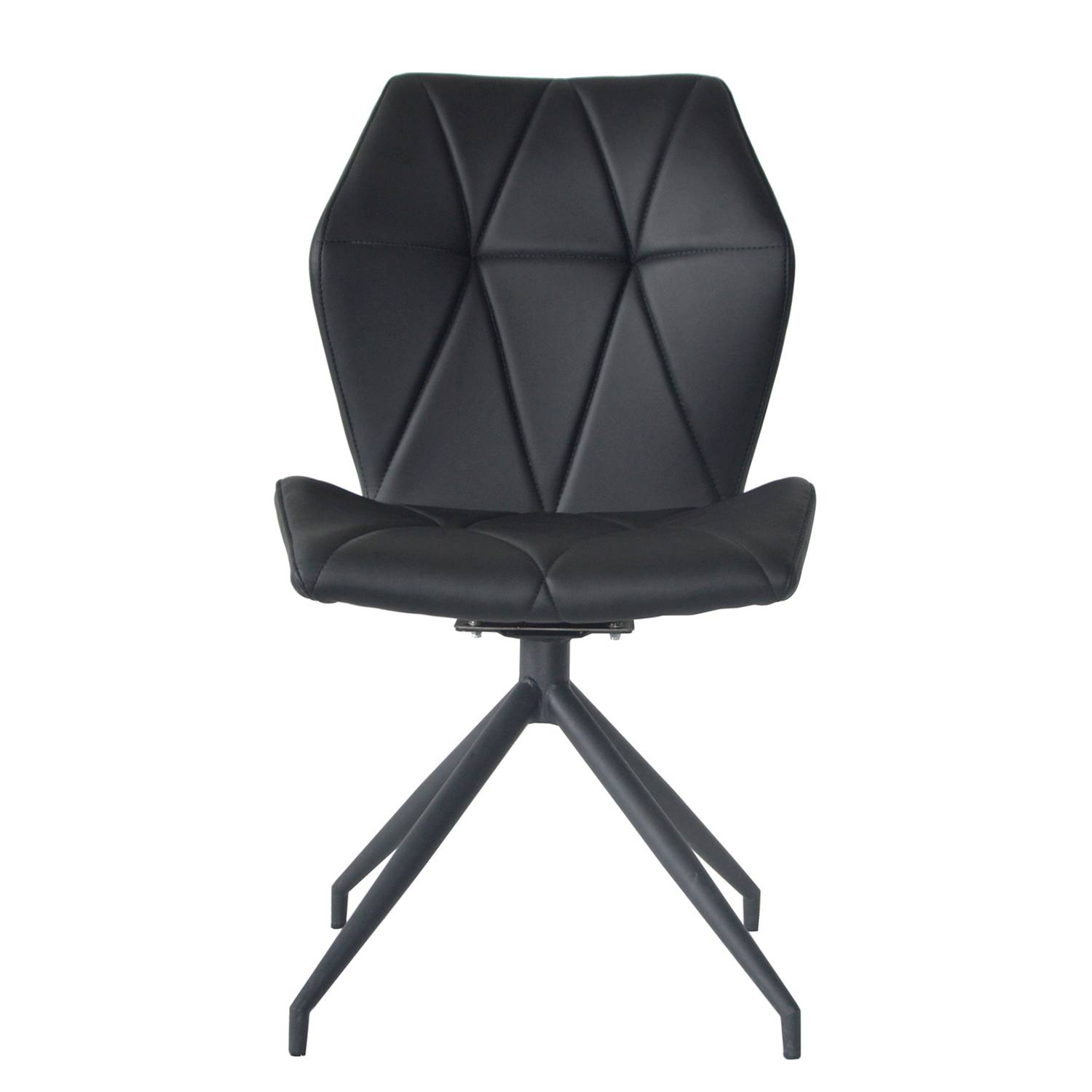 Upholstered Chair Frontera Swivel Set of 2 Black
