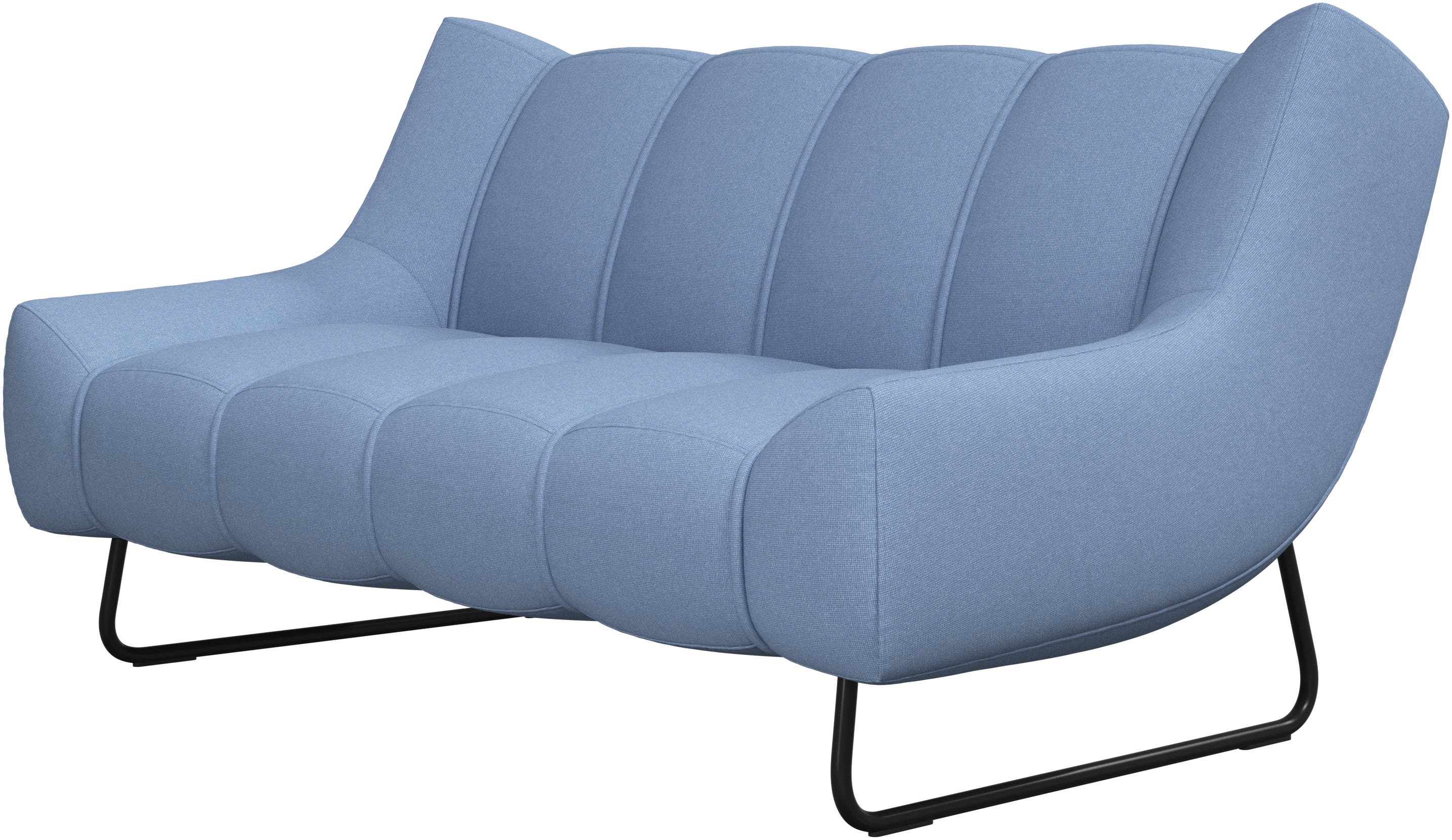 Nawabari Sofa 2-Sitzer Blend-Stoff Hellblau