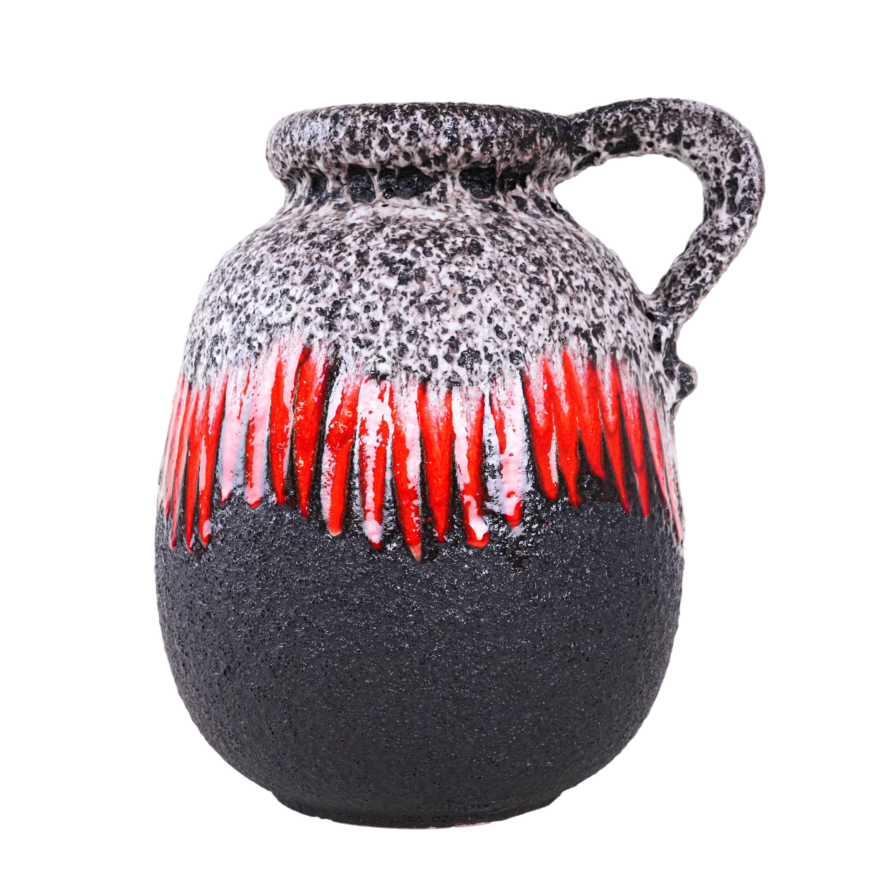 Vaso in ceramica Fat Lava anni '60